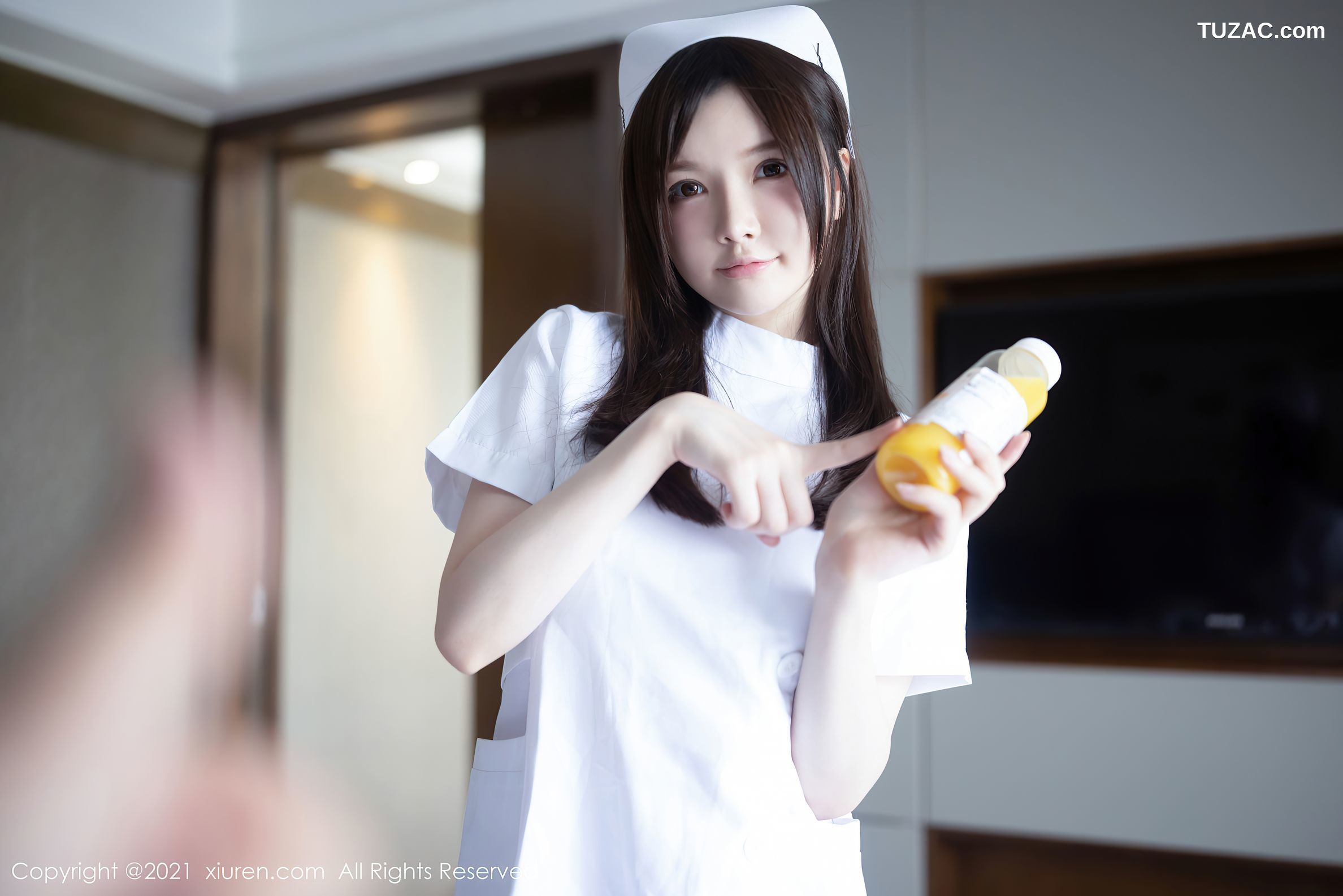 XiuRen秀人网-3114-糯美子MINIbabe-洁白护士制服主题蕾丝内衣-2021.02.20