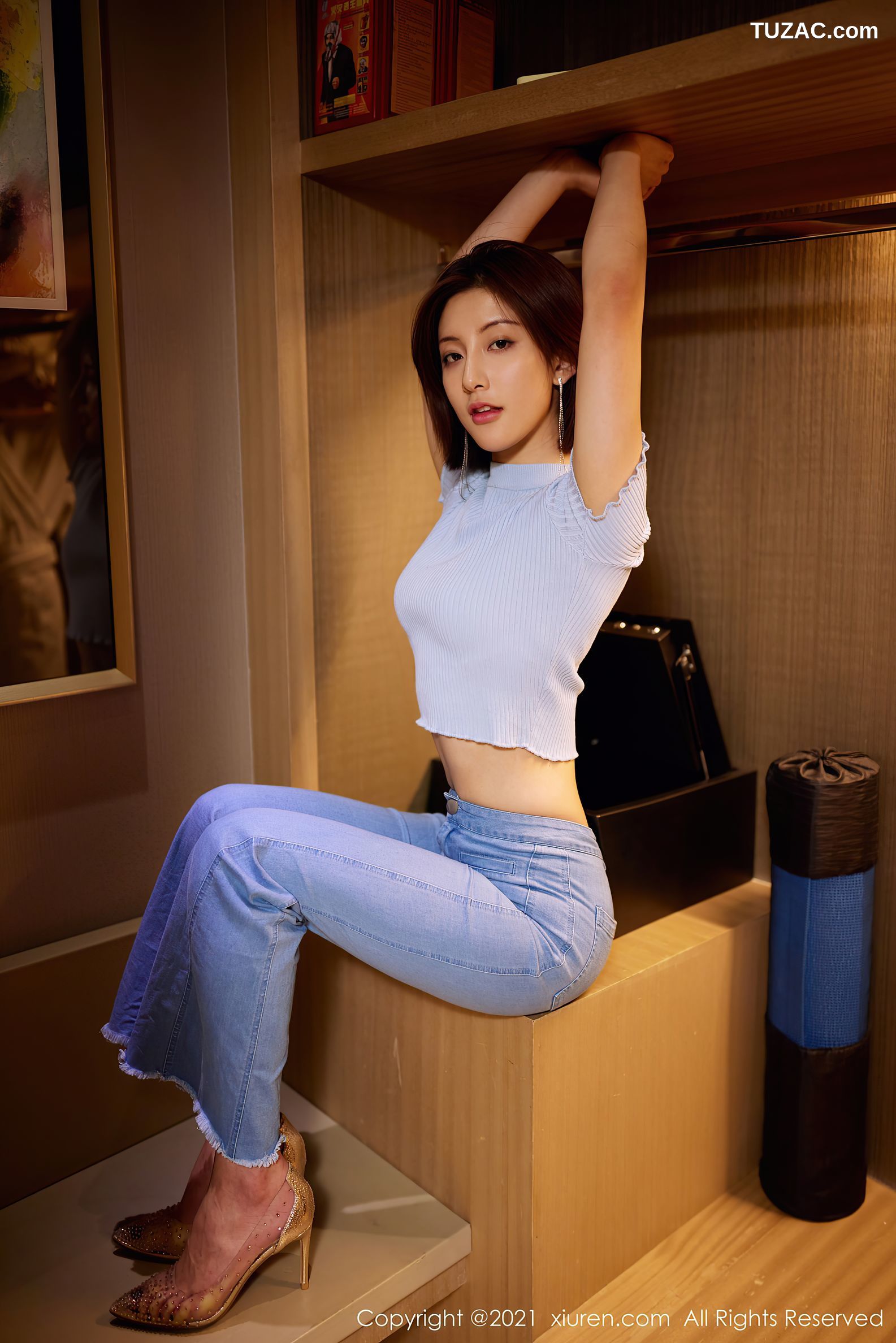 XiuRen秀人网-3229-林文文yooki-牛仔裤主题-性感内衣高挑身材-2021.03.22