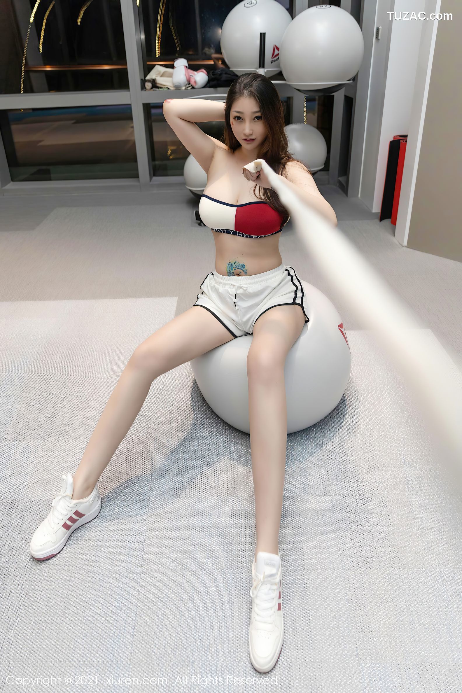 XiuRen秀人网-3252-妲己_Toxic-拳击手主题性感低胸运动装-2021.03.29