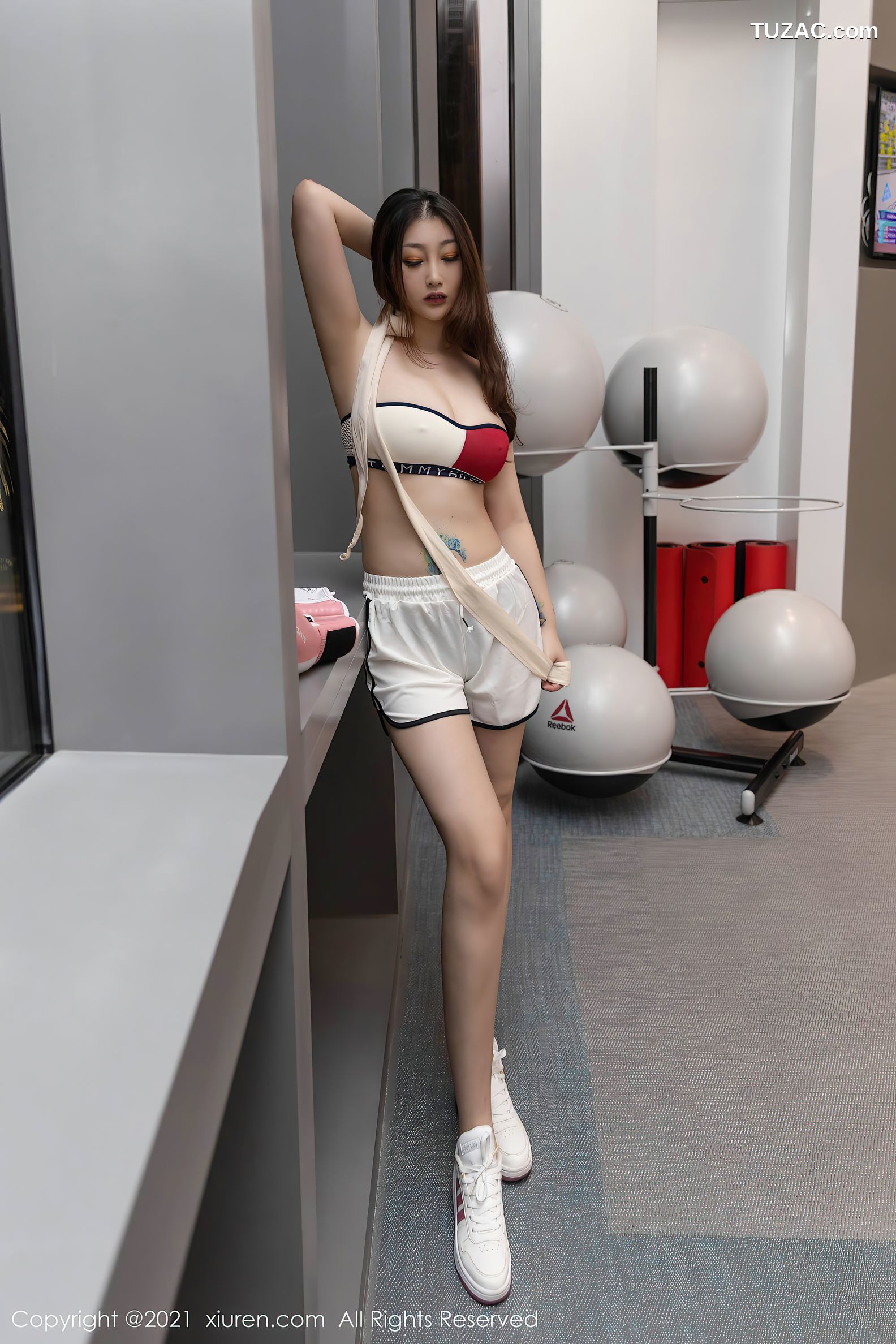 XiuRen秀人网-3252-妲己_Toxic-拳击手主题性感低胸运动装-2021.03.29