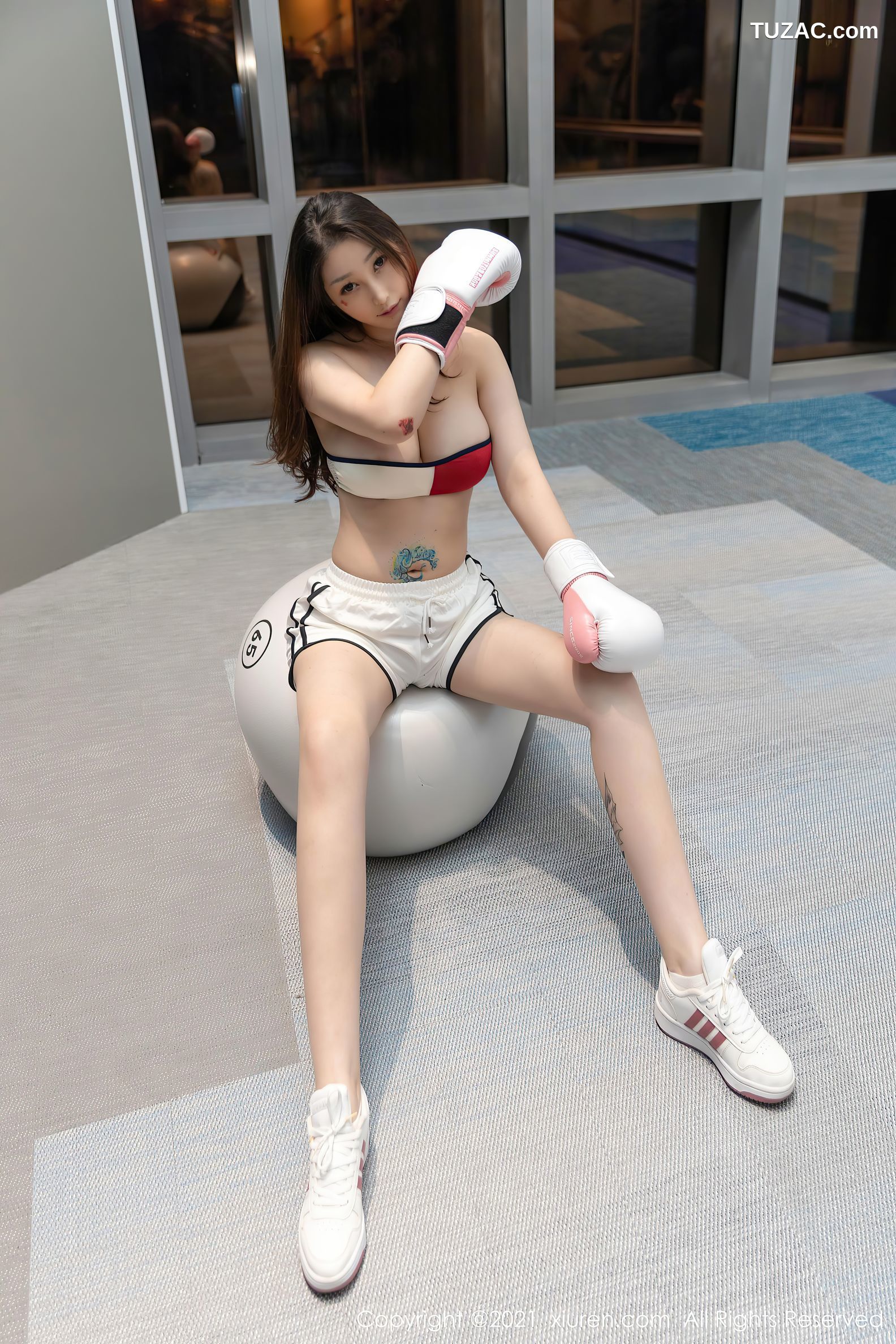 XiuRen秀人网-3252-妲己_Toxic-拳击手主题性感低胸运动装-2021.03.29