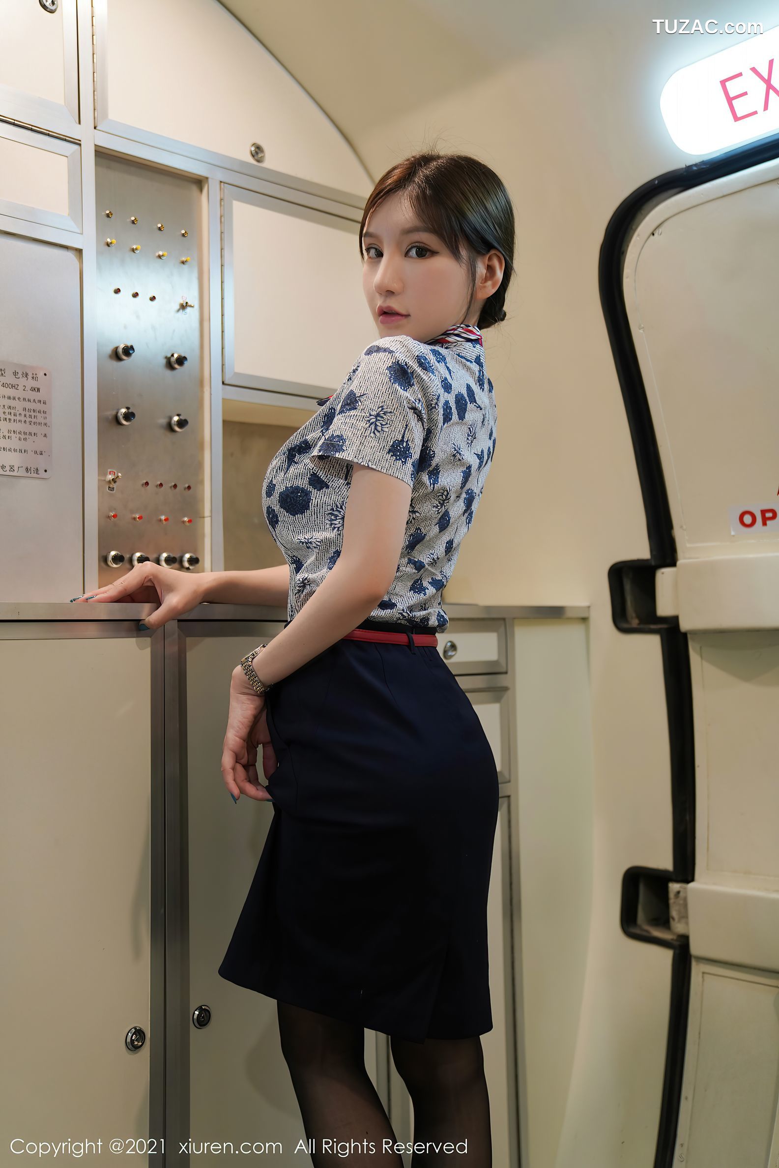 XiuRen秀人网-3274-周于希Sandy-上海心愿旅拍-空姐剧情主题-2021.04.06