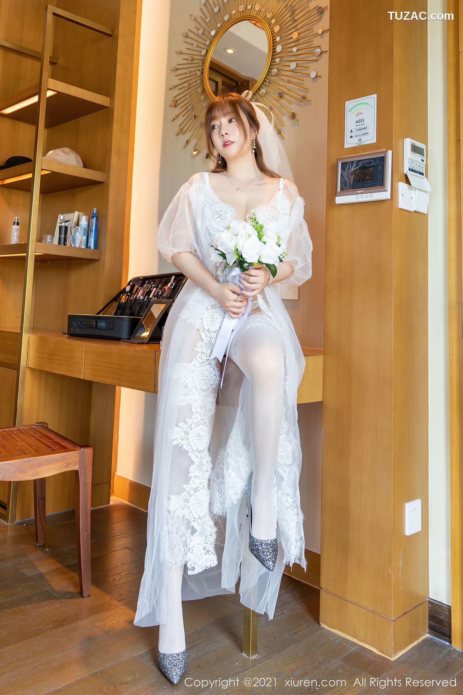 XiuRen秀人网-3337-王雨纯-三亚旅拍-婚纱剧情主题床上豪乳翘臀-2021.04.23