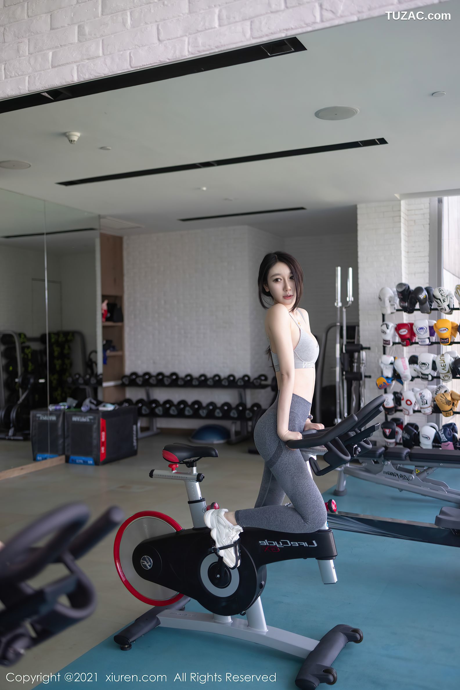 XiuRen秀人网-3436-Victoria志玲-健身房紧身运动内衣-浴室性感内衣-2021.05.20