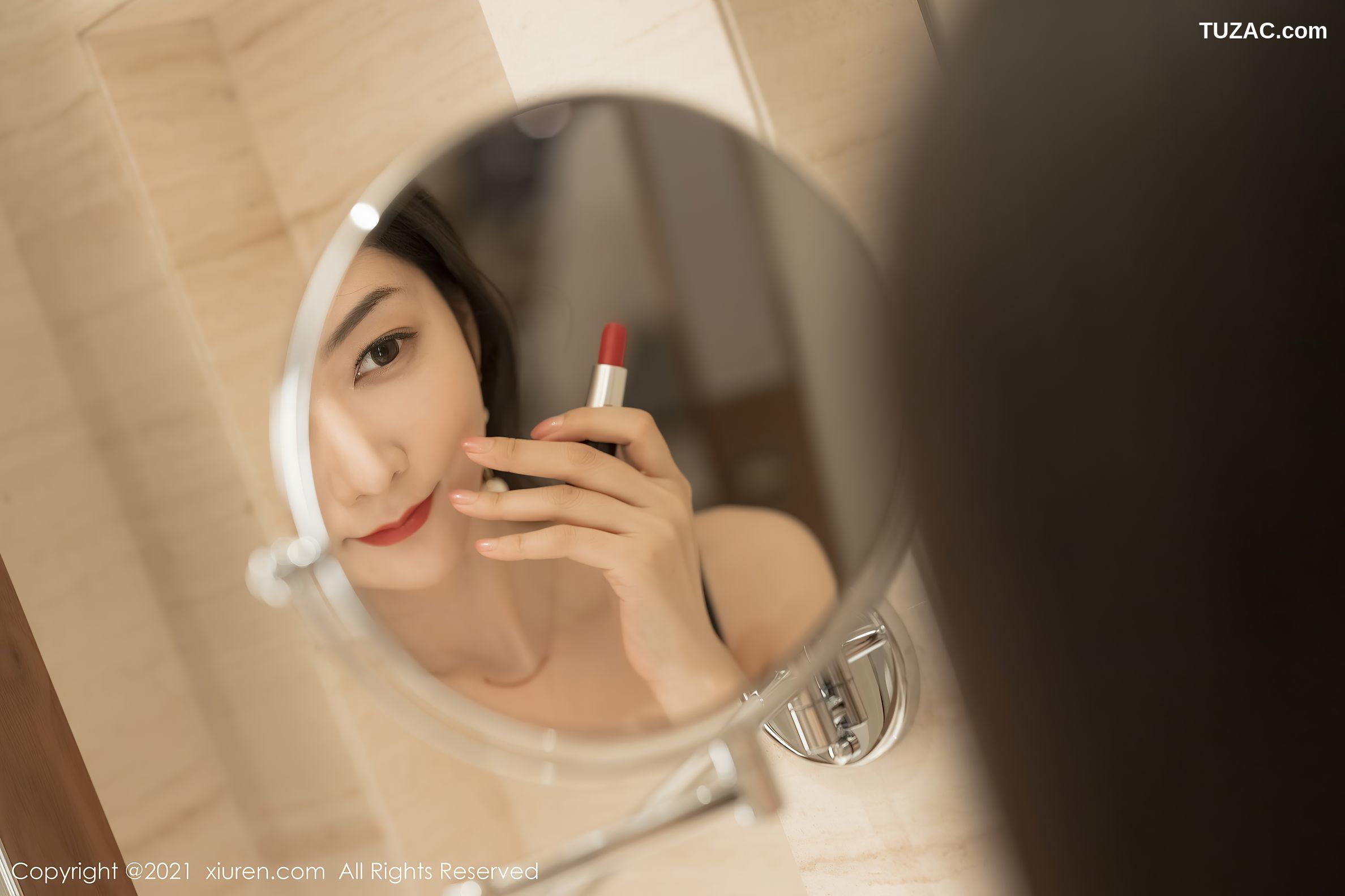 XiuRen秀人网-3488-Angela00-眼镜OL制服短裙超薄黑丝-2021.06.01