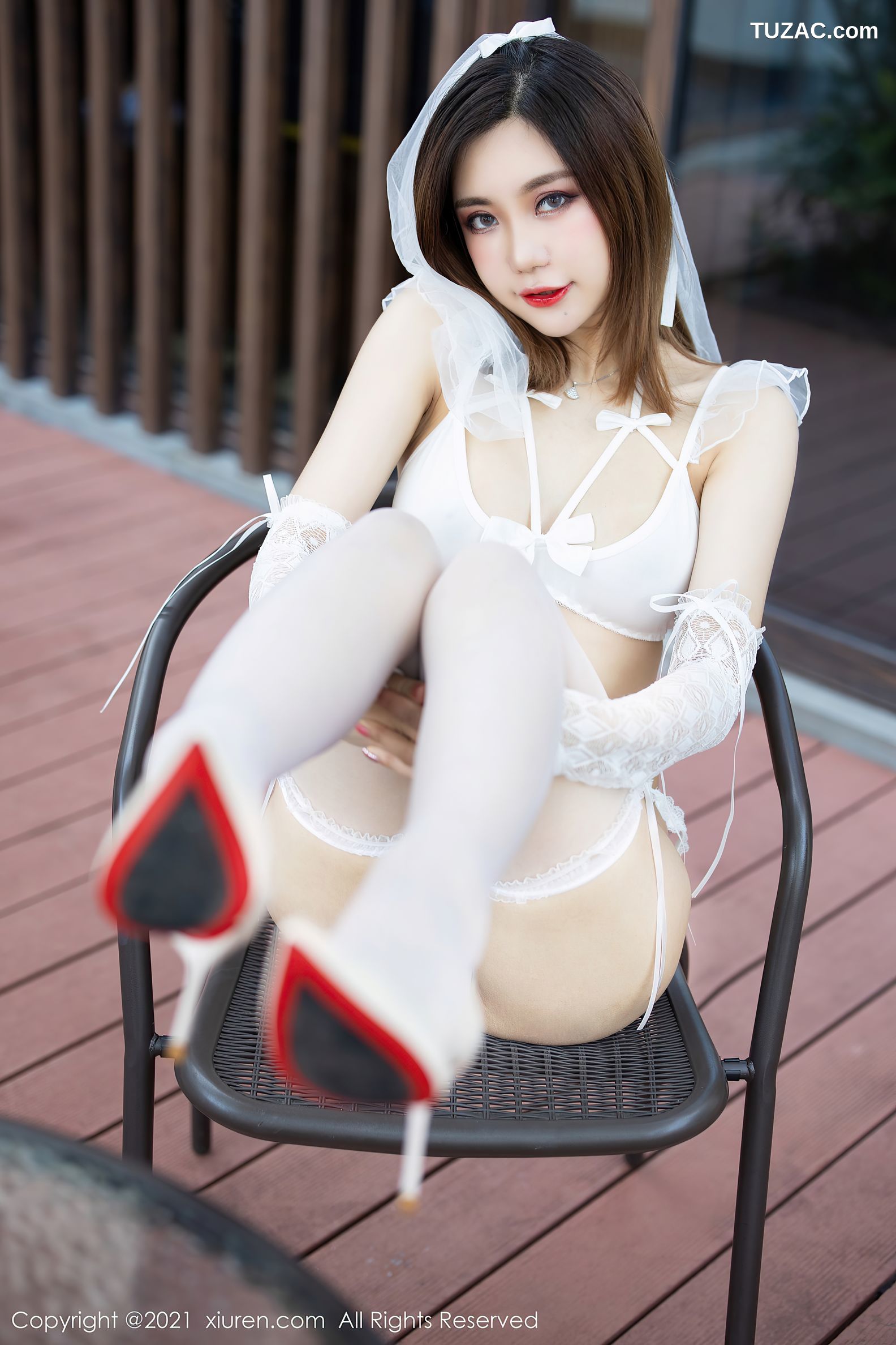 XiuRen秀人网-3494-绮里嘉Carina-心愿旅拍-性感白色内衣-2021.06.02
