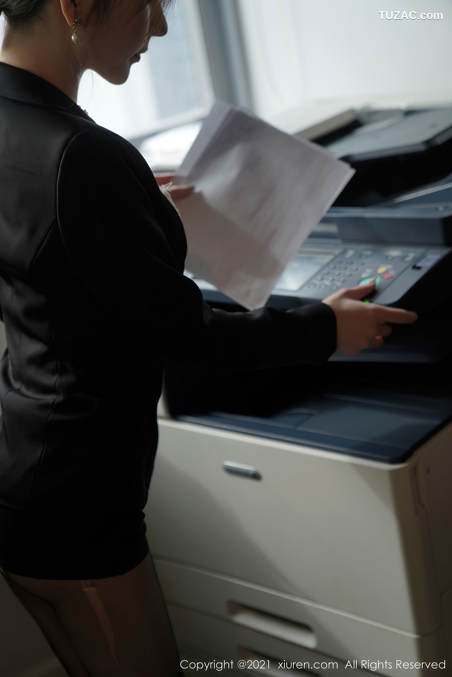 XiuRen秀人网-3504-周于希Sandy-办公室剧情主题蕾丝内衣黑丝-2021.06.03