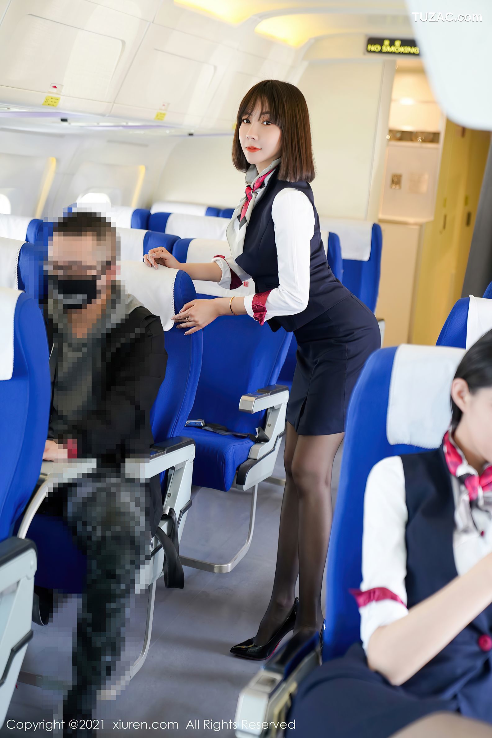 XiuRen秀人网-3506-果儿-葛征-性感空乘制服黑丝-2021.06.04