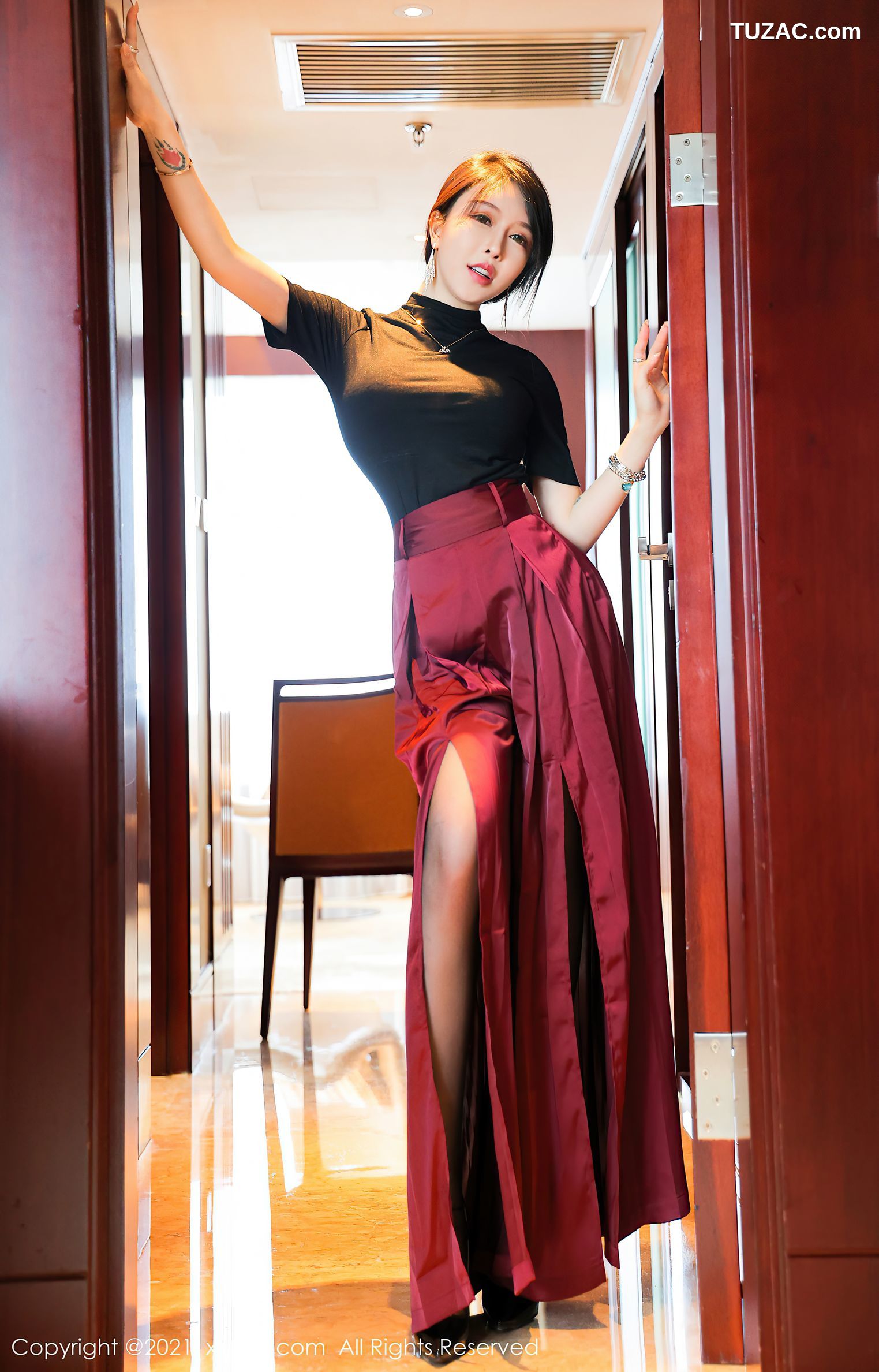 XiuRen秀人网-3641-玉兔miki-黑色蕾丝内衣-2021.07.08