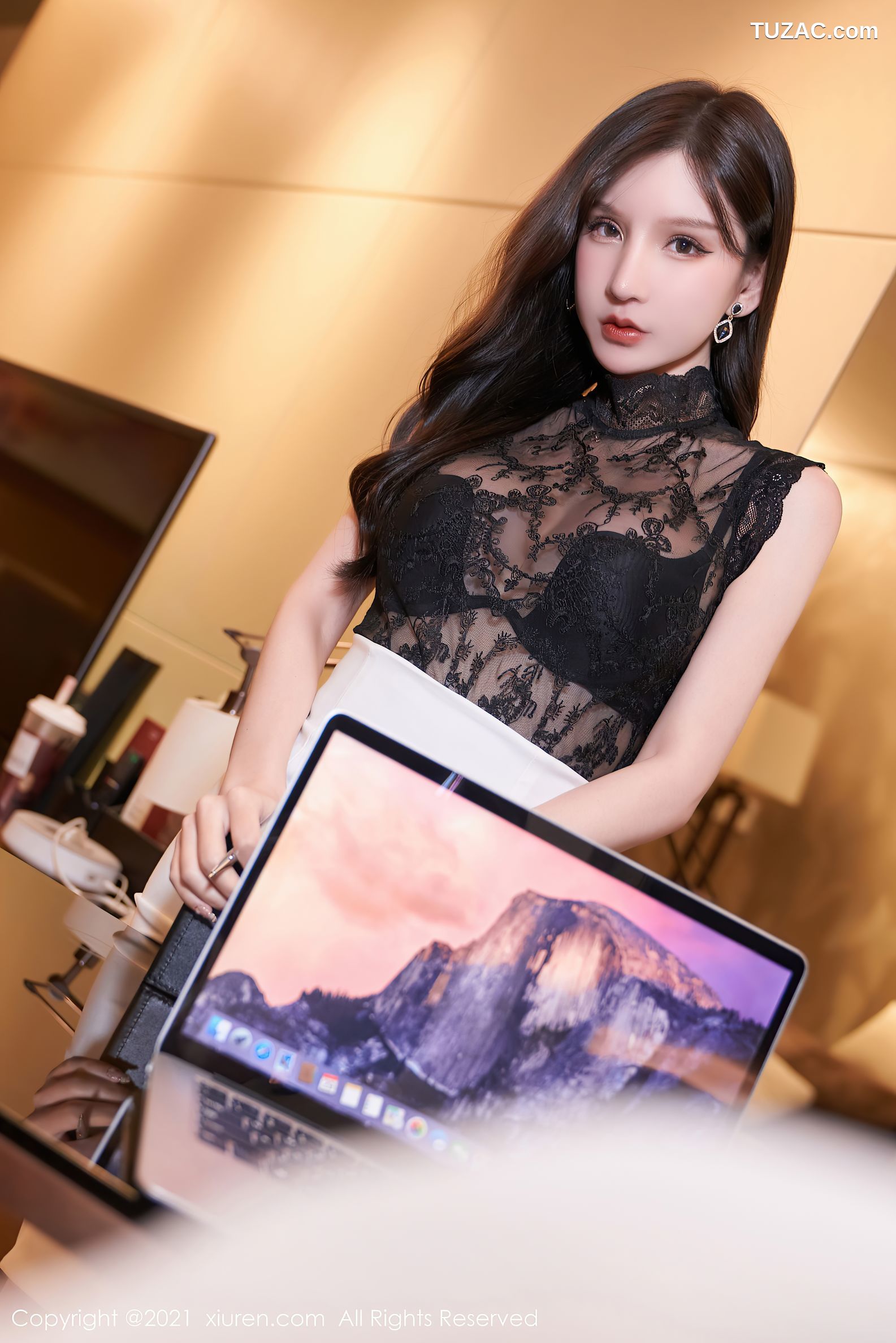 XiuRen秀人网-3746-周于希Sandy-复试剧情主题肉丝性感内衣-2021.08.02