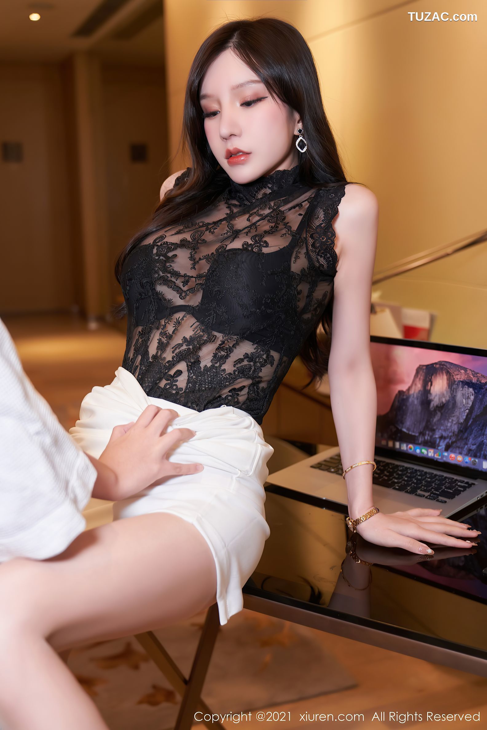 XiuRen秀人网-3746-周于希Sandy-复试剧情主题肉丝性感内衣-2021.08.02