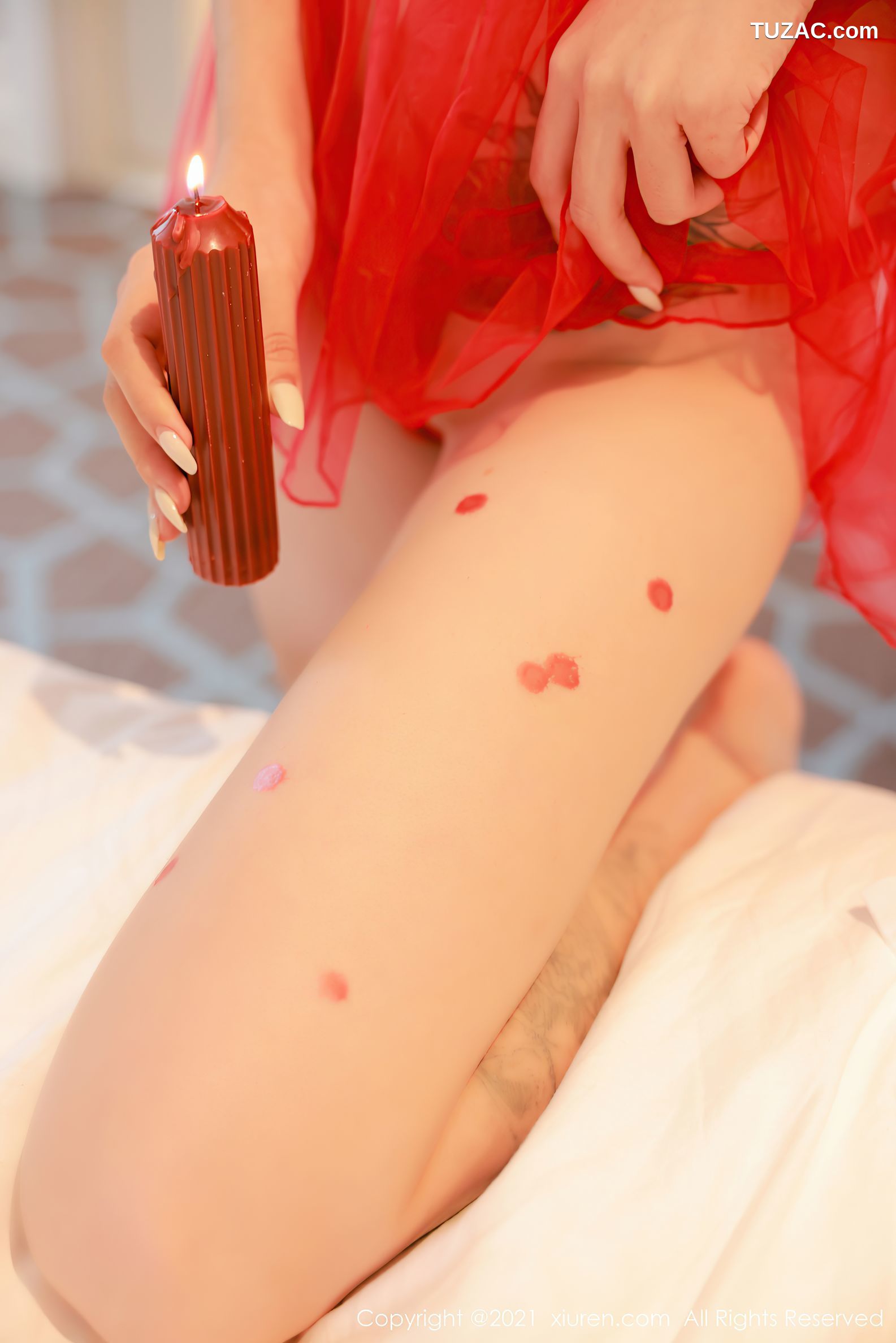 XiuRen秀人网-3800-夏西CiCi-澳门旅拍七夕节主题红色情趣服饰惹火-2021.08.16