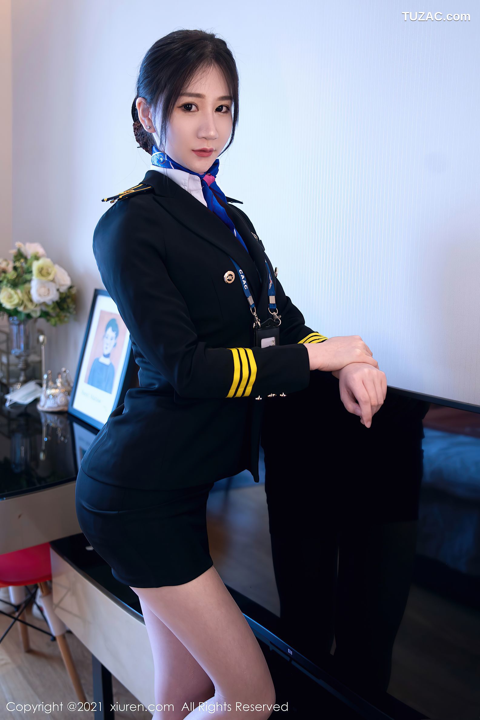 XiuRen秀人网-3839-顾乔楠Cora-机长御姐制服主题丰乳肥臀-2021.08.24
