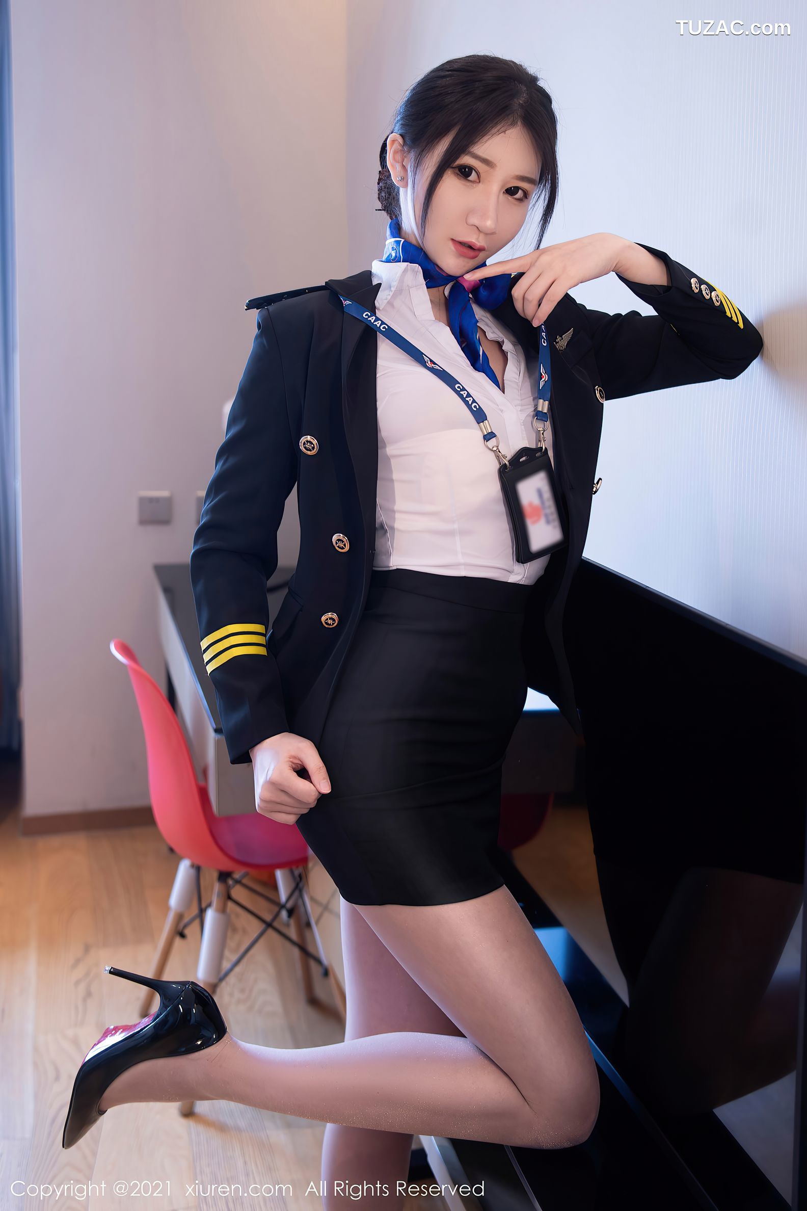 XiuRen秀人网-3839-顾乔楠Cora-机长御姐制服主题丰乳肥臀-2021.08.24