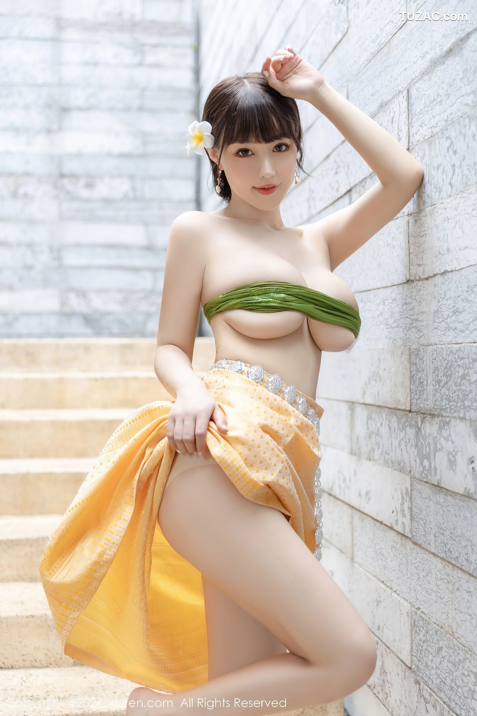 XiuRen秀人网-3971-朱可儿Flower-桂林旅拍户外竹林异域风情-2021.09.18