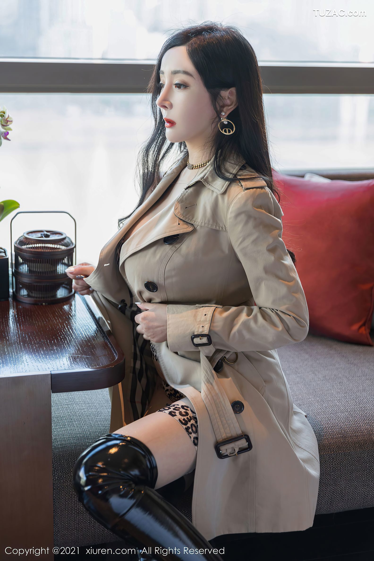 XiuRen秀人网-4020-允爾-秘书剧情主题浴室性感豹纹内衣-2021.09.29