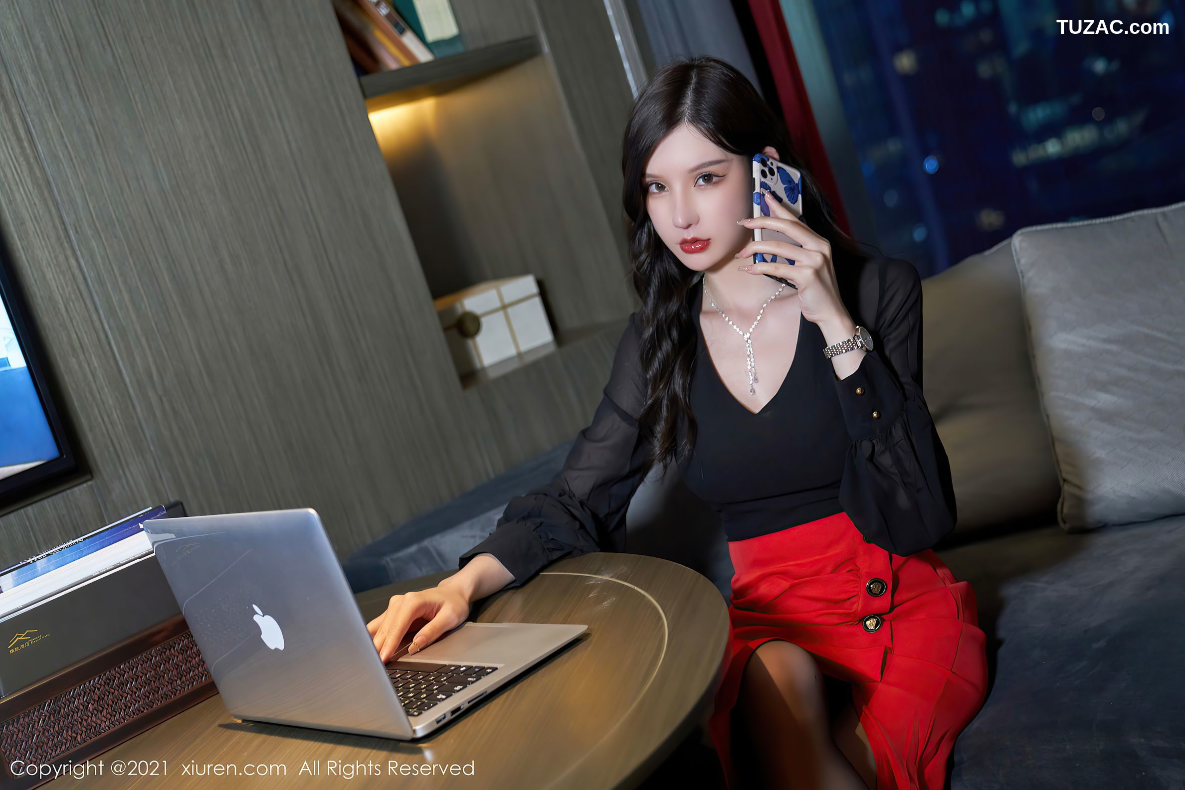 XiuRen秀人网-4075-周于希Sandy-老板剧情主题黑丝裤袜-2021.10.15