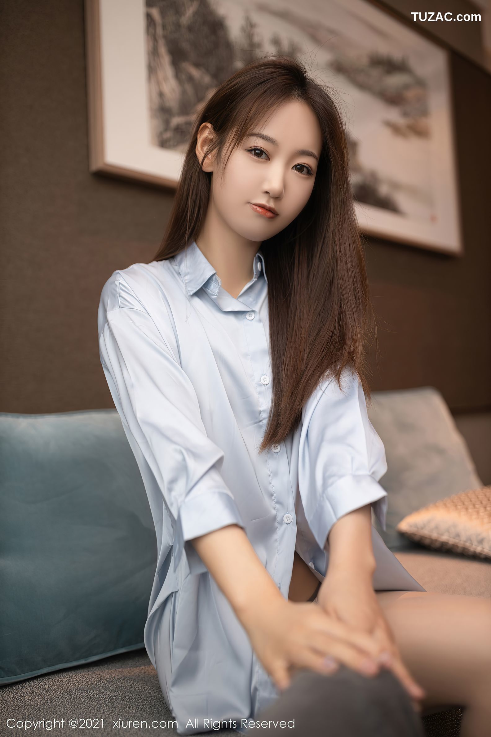 XiuRen秀人网-4120-唐安琪-江浙沪旅拍男友衬衫主题肉丝-2021.10.26