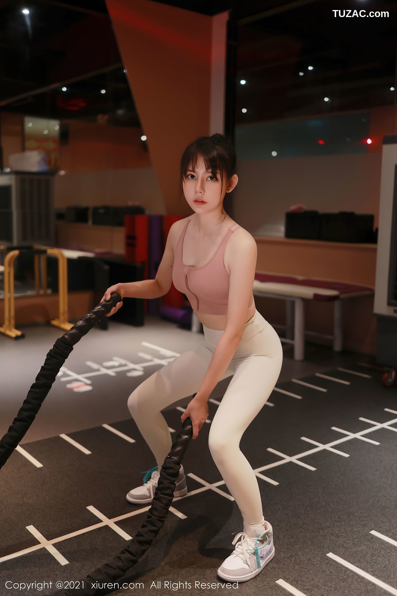XiuRen秀人网-4137-韩希蕾-健身房性感运动内衣紧身-2021.10.29