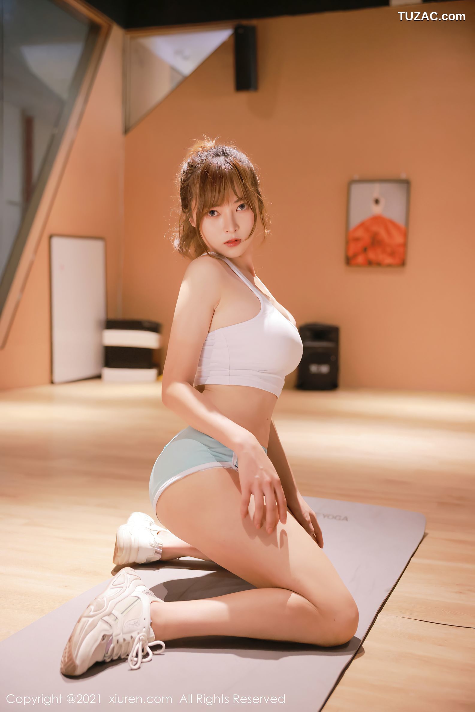 XiuRen秀人网-4196-奈沐子-健身房主题性感运动内衣-2021.11.10