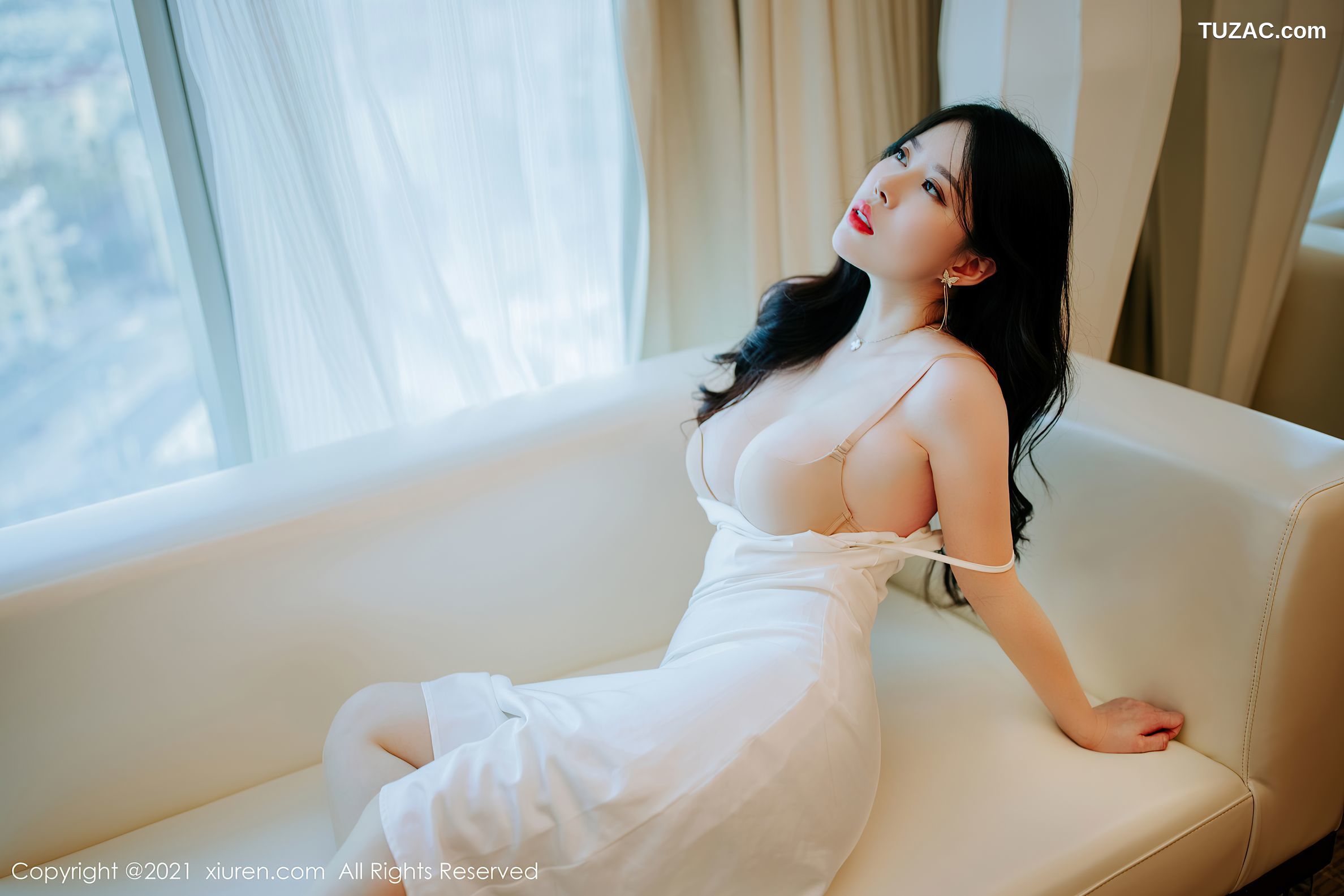 XiuRen秀人网-4246-白茹雪-典雅吊带裙性感内衣肉丝-2021.11.22