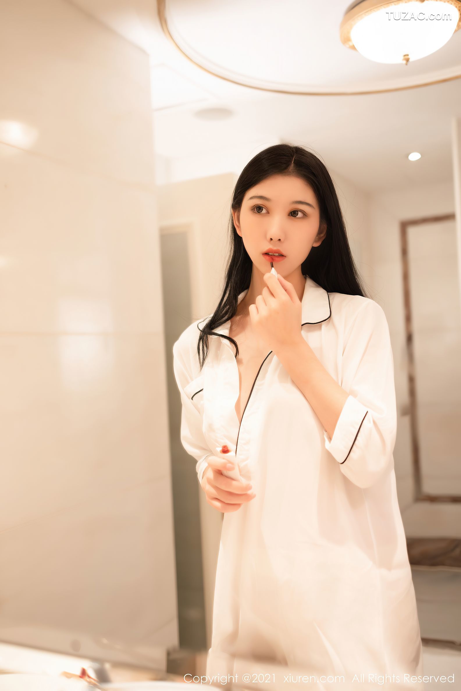 XiuRen秀人网-4270-李雅柔182CM-浴室洁白多姿睡衣肉丝-2021.11.26