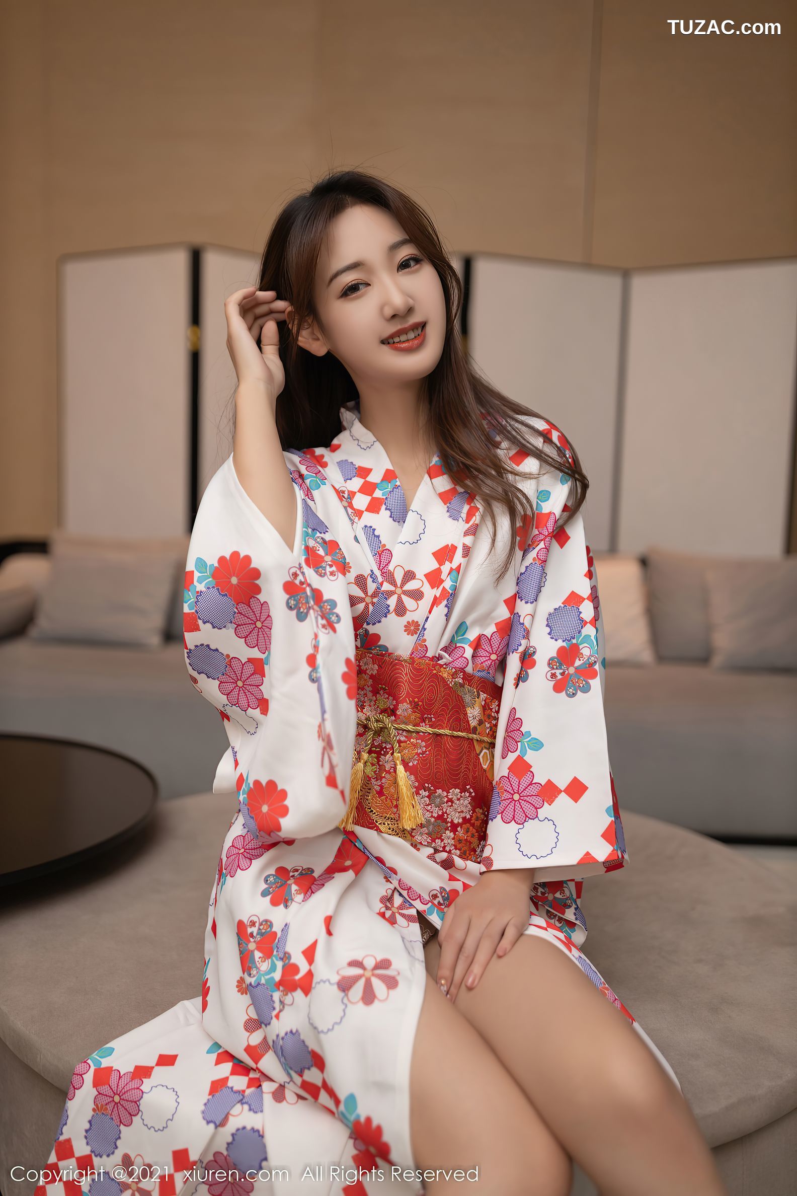 XiuRen秀人网-4349-唐安琪-江浙沪旅拍日料情景主题和服蕾丝内衣-2021.12.16
