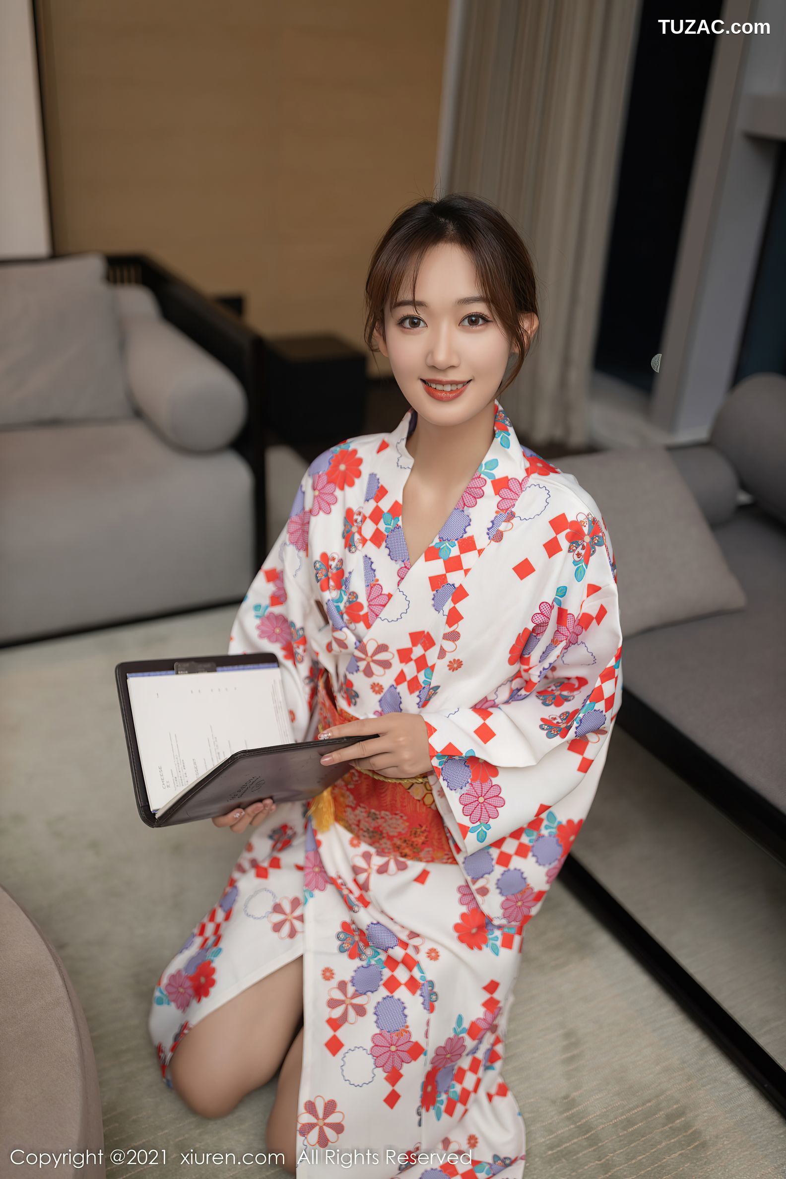 XiuRen秀人网-4349-唐安琪-江浙沪旅拍日料情景主题和服蕾丝内衣-2021.12.16