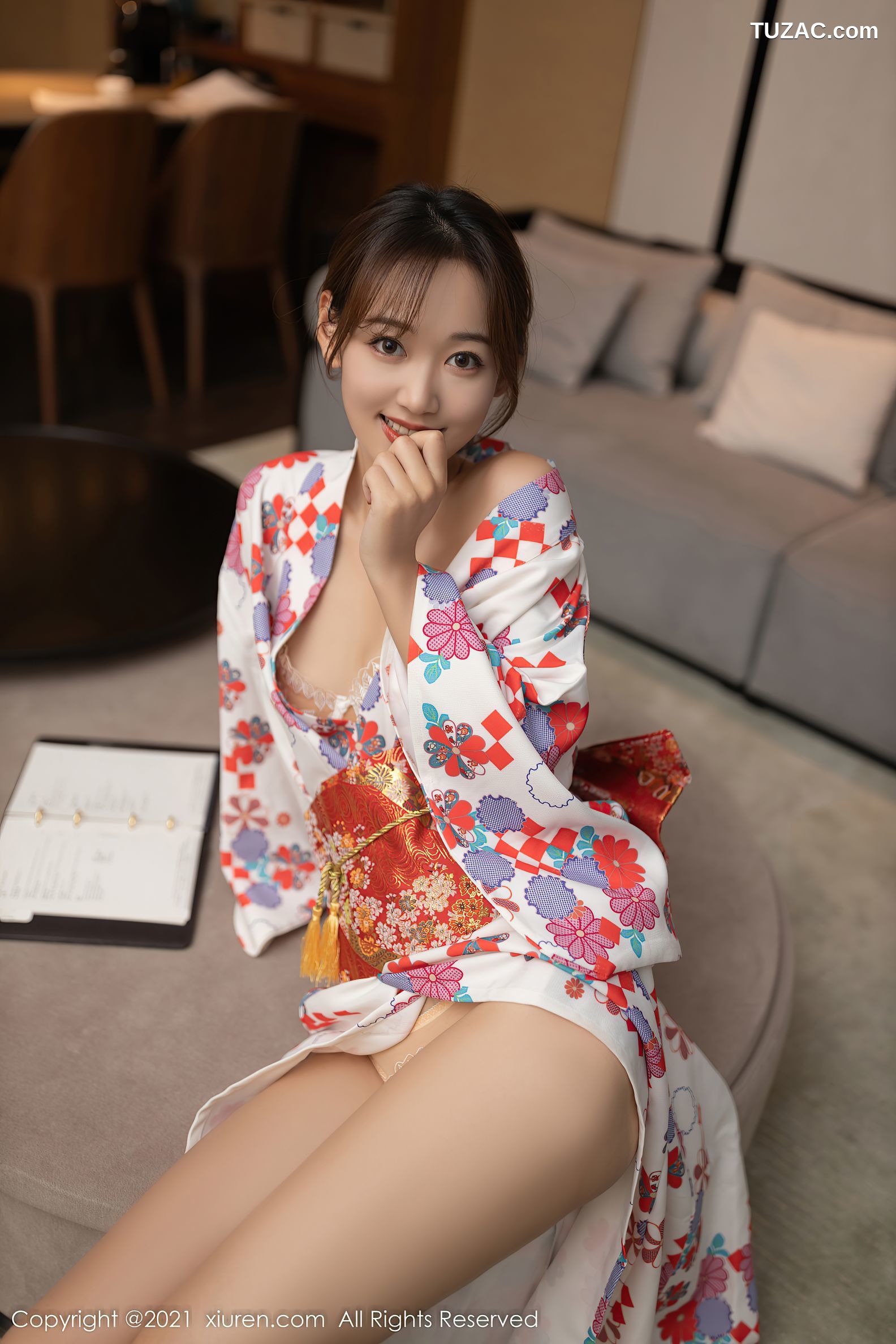 XiuRen秀人网-4349-唐安琪-江浙沪旅拍日料情景主题和服蕾丝内衣-2021.12.16