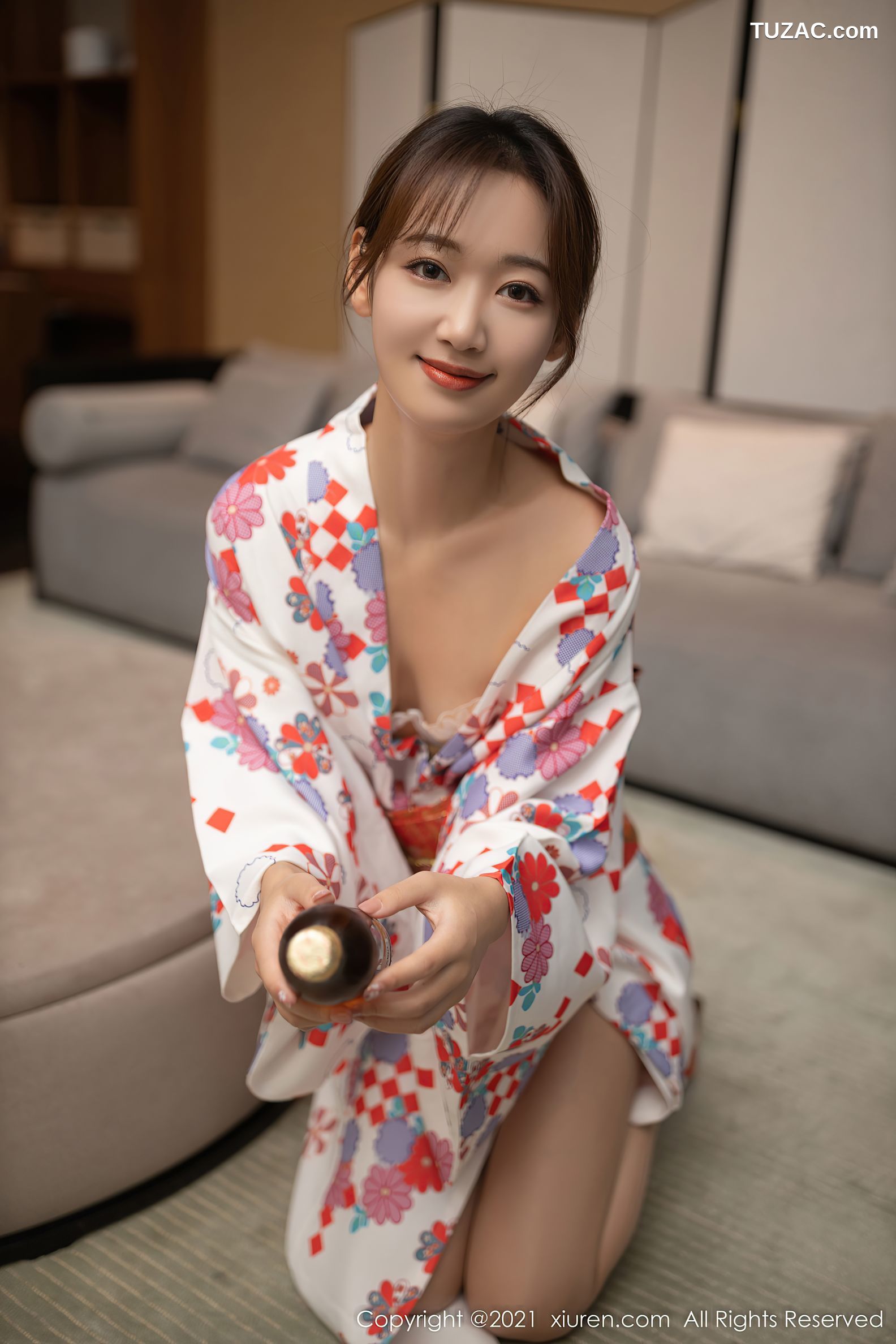 XiuRen秀人网-4349-唐安琪-江浙沪旅拍日料情景主题和服蕾丝内衣-2021.12.16
