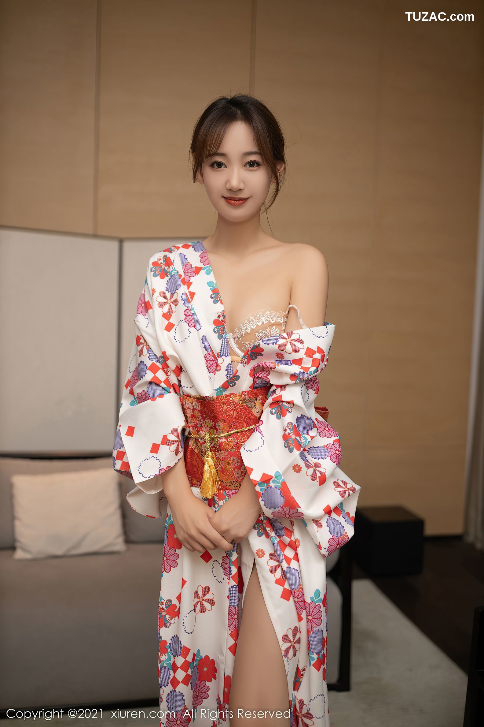 XiuRen秀人网-4349-唐安琪-江浙沪旅拍日料情景主题和服蕾丝内衣-2021.12.16