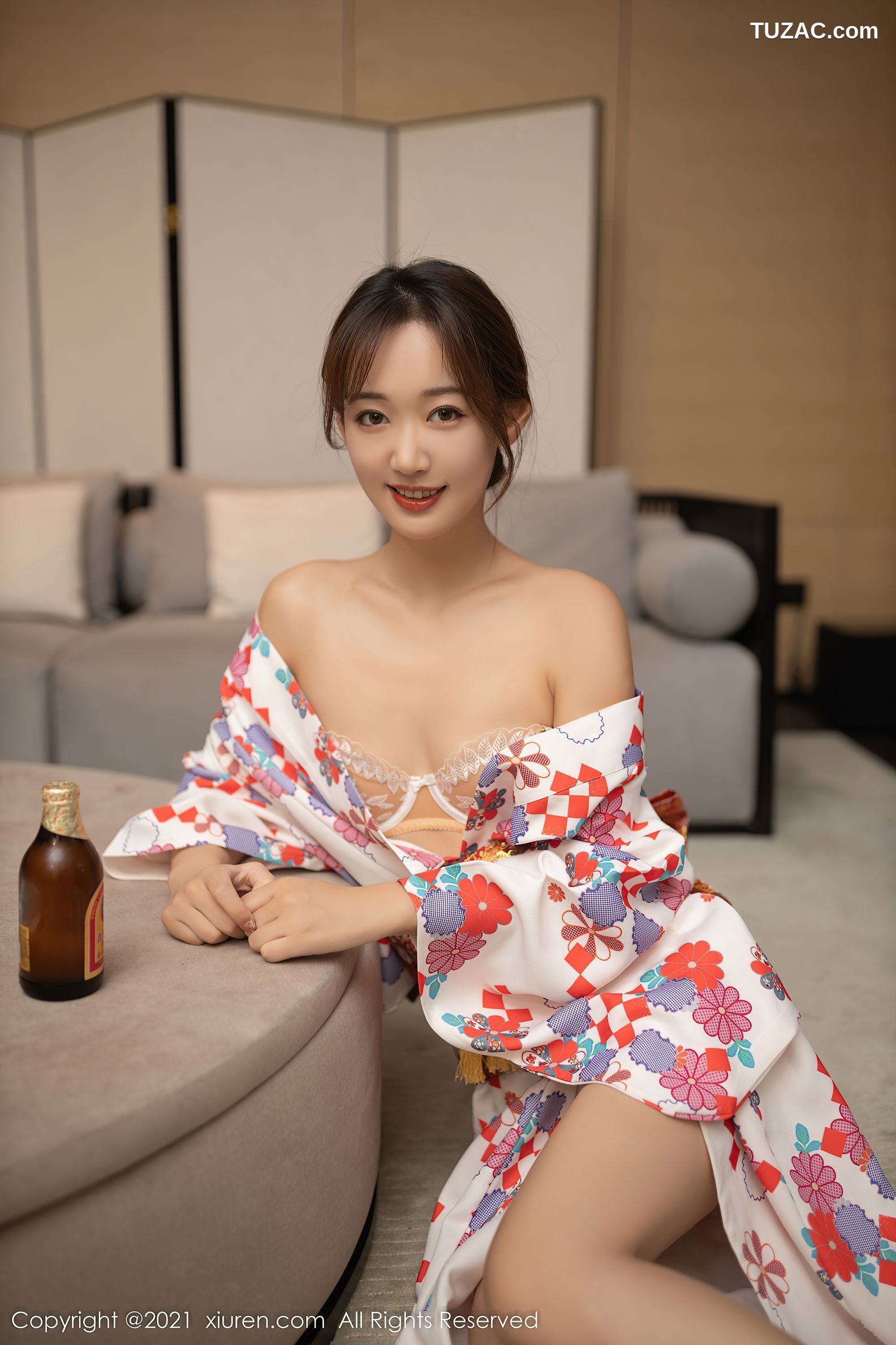 XiuRen秀人网-4349-唐安琪-江浙沪旅拍日料情景主题和服蕾丝内衣-2021.12.16
