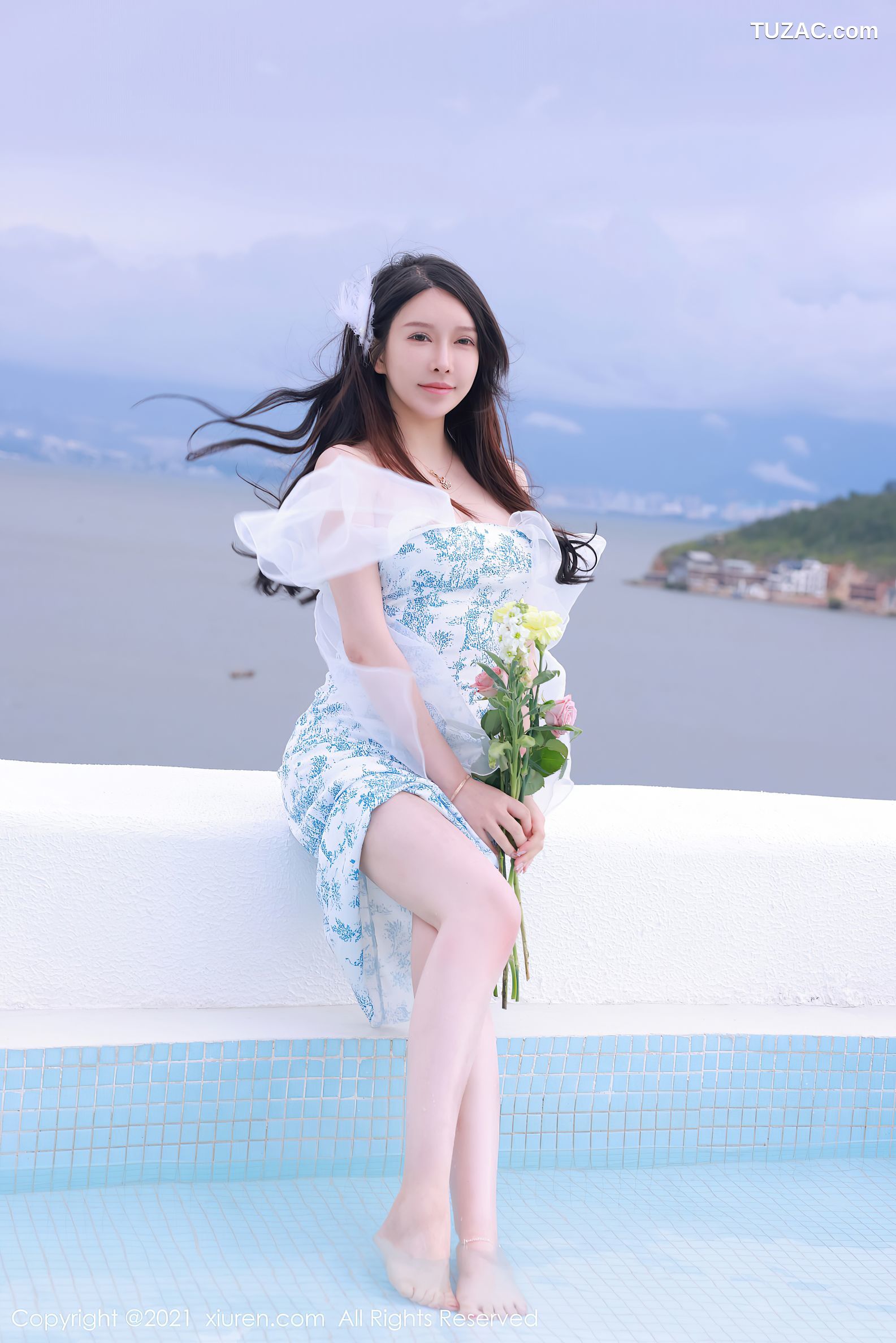 XiuRen秀人网-4401-玉兔miki-大理洱海旅拍粉色透明长裙-2021.12.29