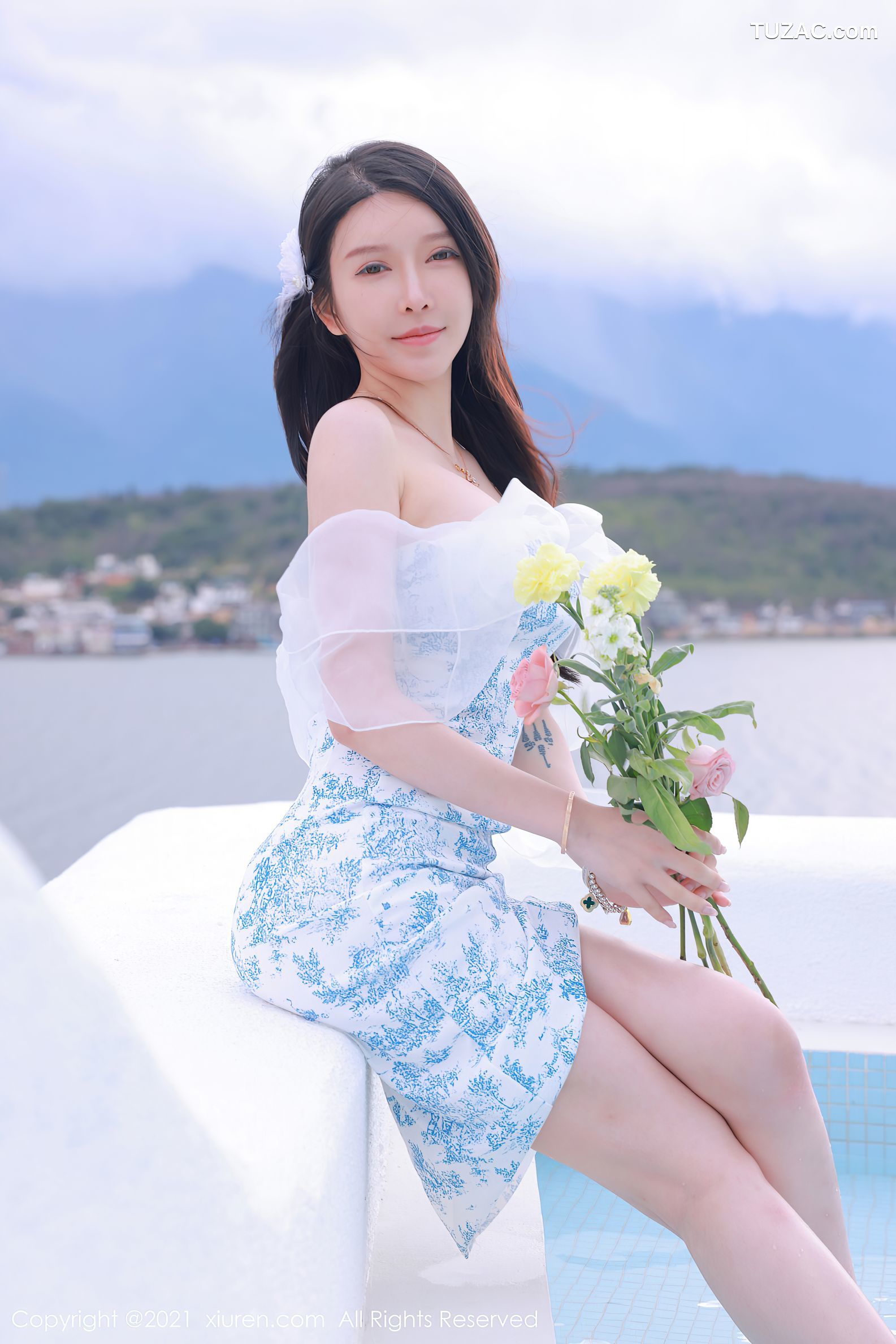 XiuRen秀人网-4401-玉兔miki-大理洱海旅拍粉色透明长裙-2021.12.29