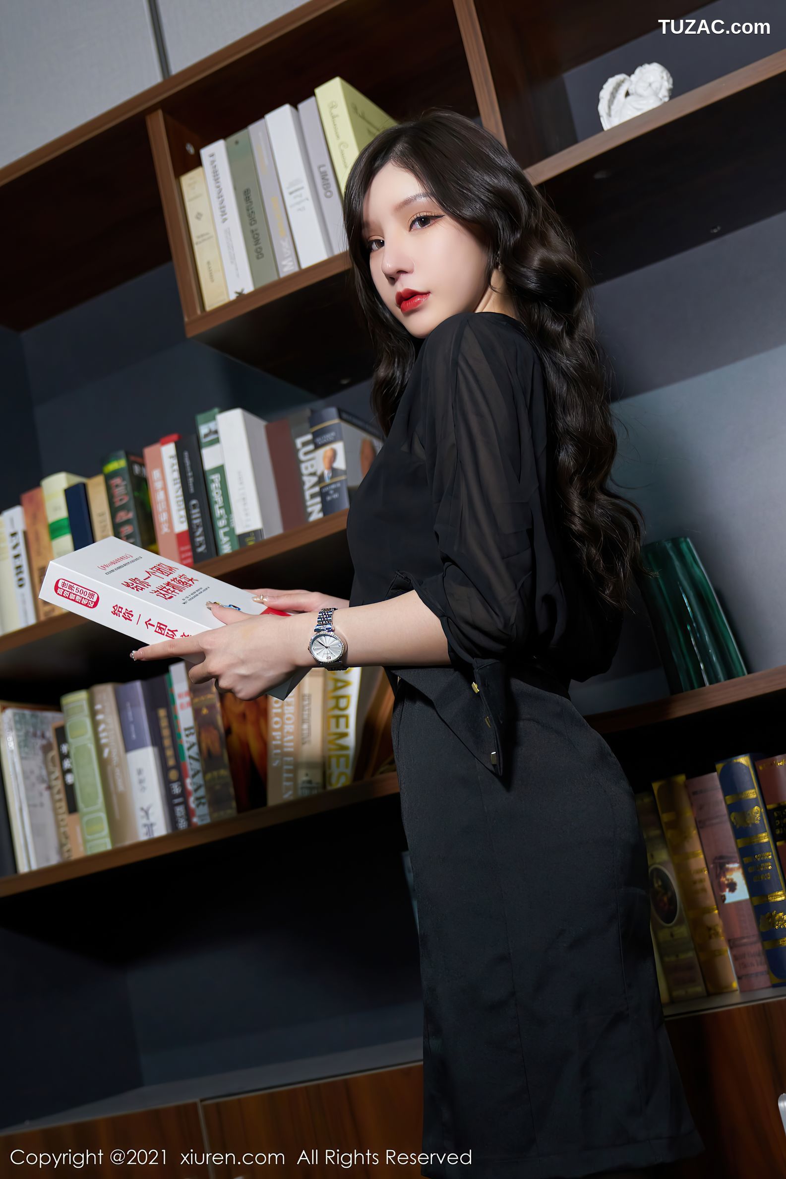 XiuRen秀人网-4416-周于希Sally-黑色轻透上衣性感内衣-2021.12.31