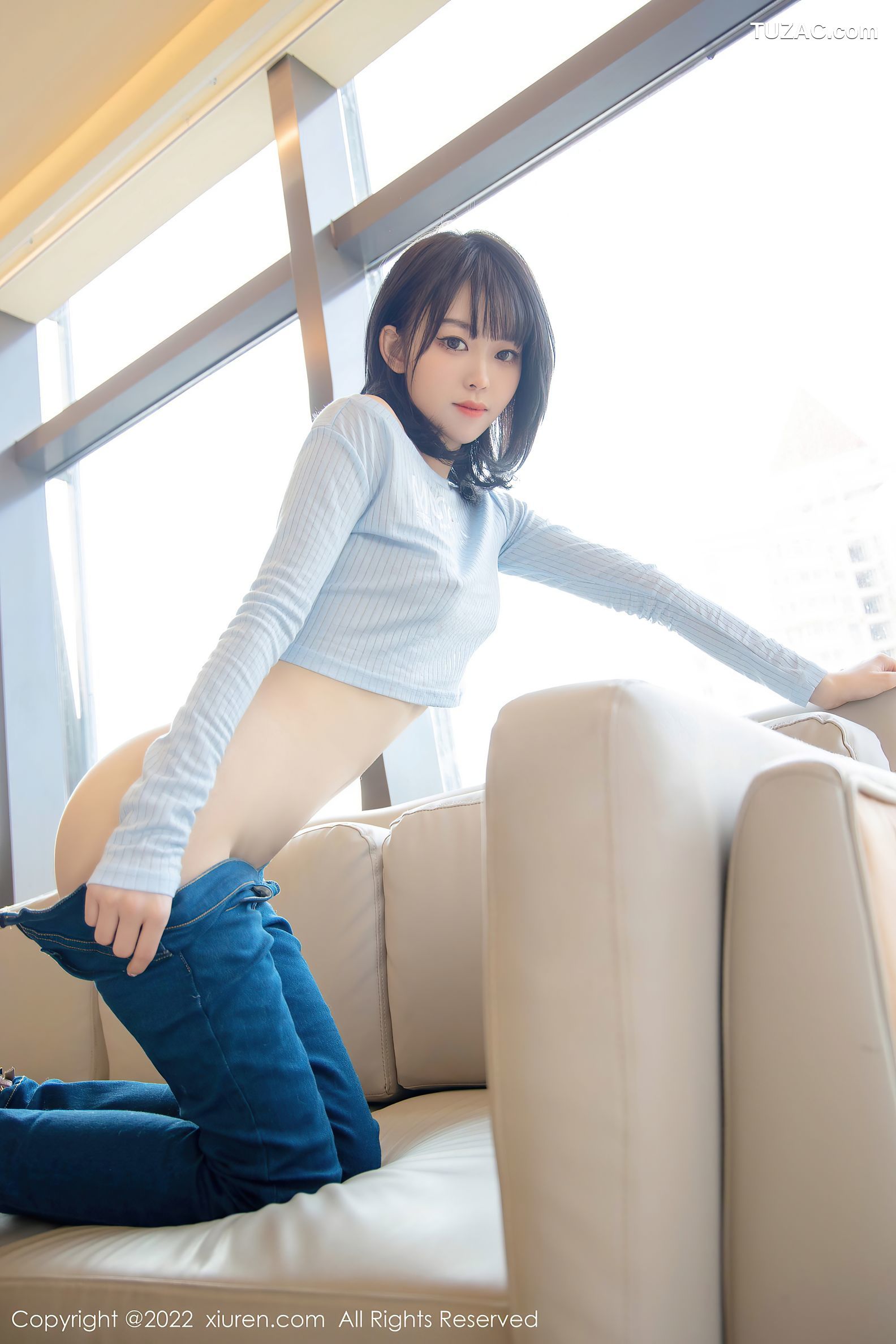 XiuRen秀人网-4584-奶瓶-蓝色外套牛仔裤-2022.02.15