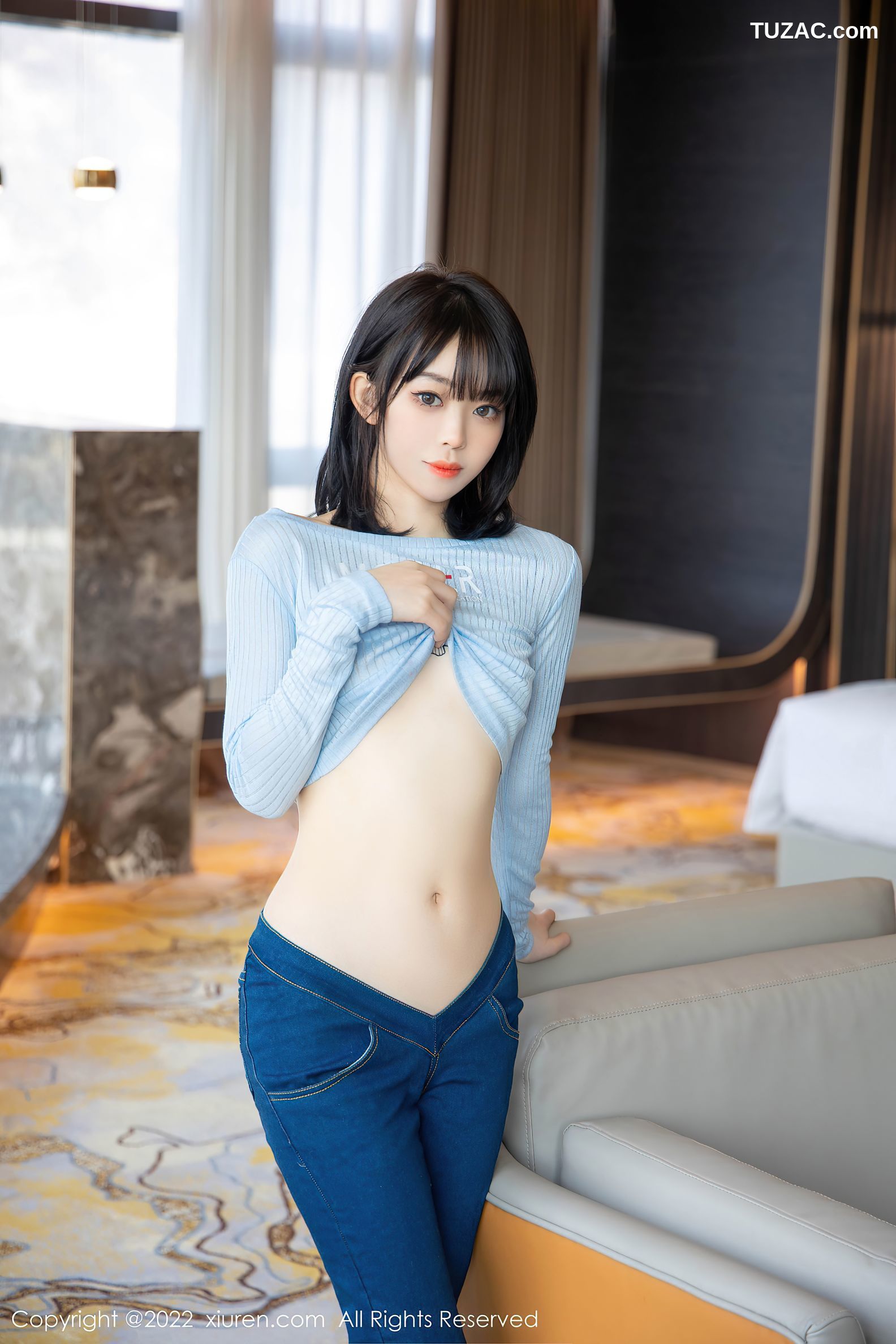 XiuRen秀人网-4584-奶瓶-蓝色外套牛仔裤-2022.02.15