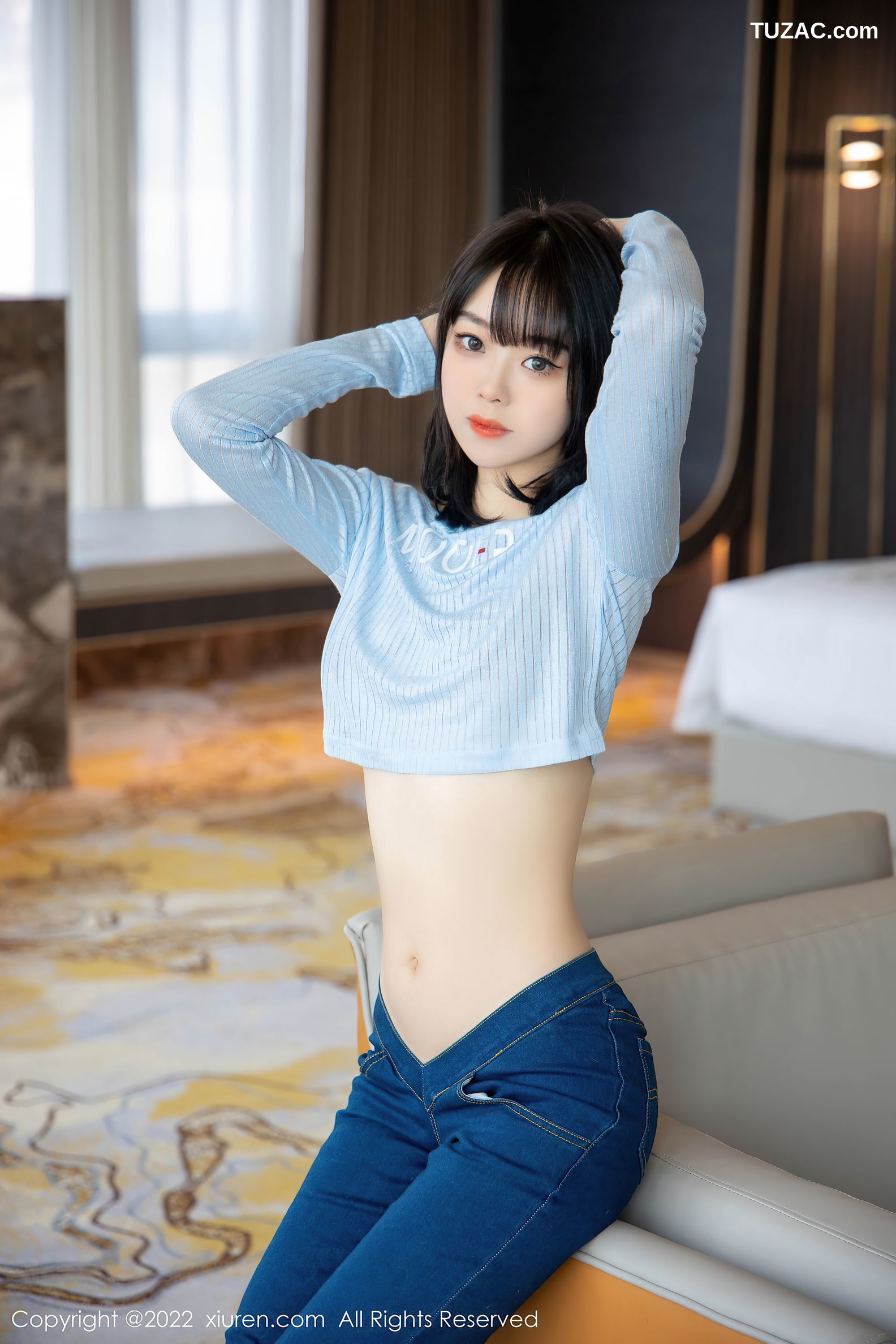 XiuRen秀人网-4584-奶瓶-蓝色外套牛仔裤-2022.02.15