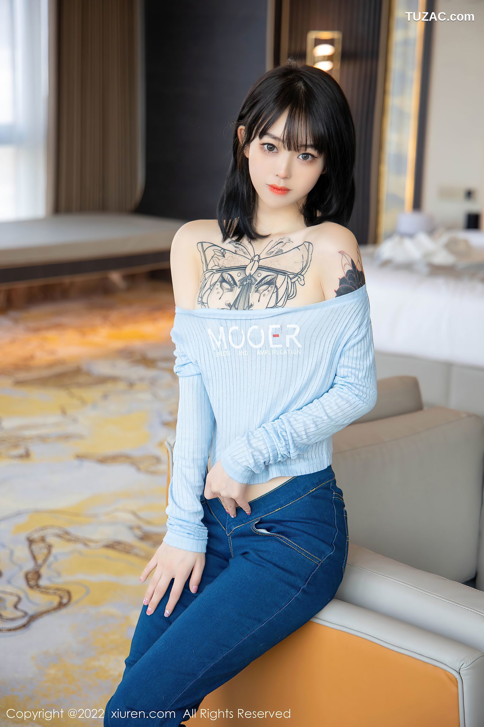 XiuRen秀人网-4584-奶瓶-蓝色外套牛仔裤-2022.02.15