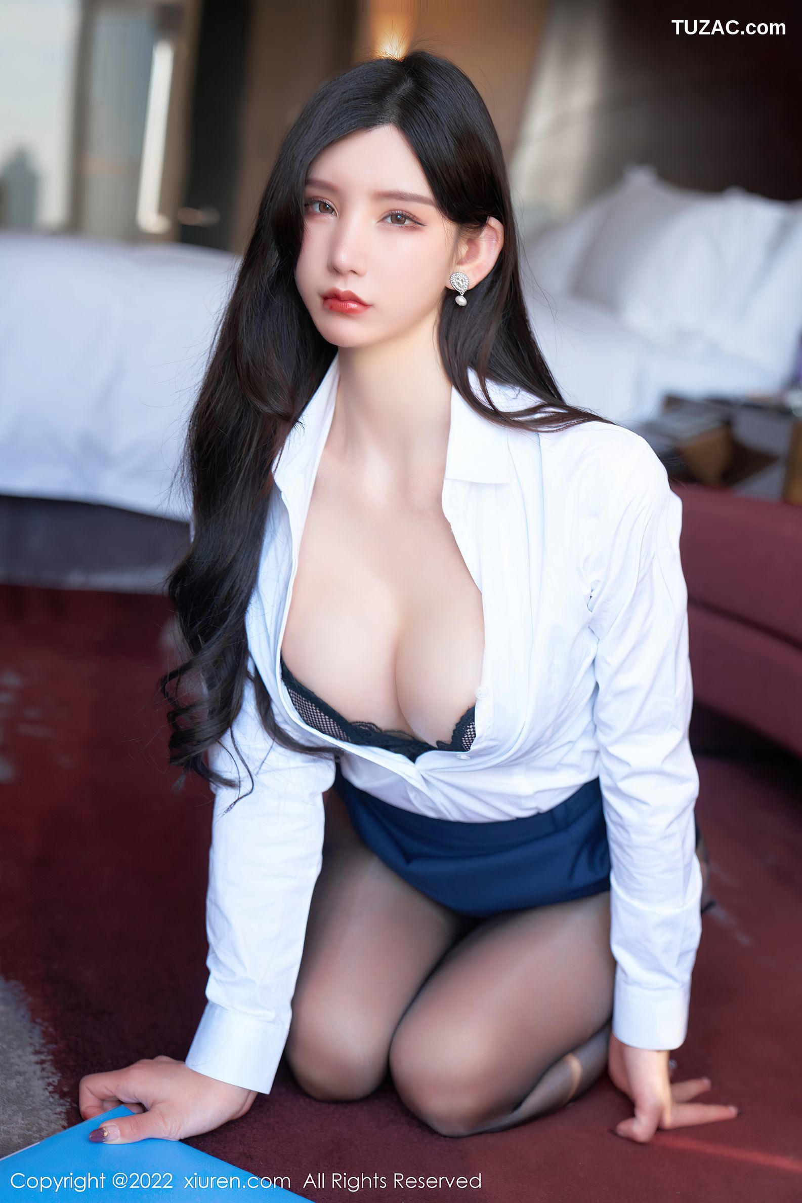 XiuRen秀人网-4708-周于希Sally-职场风云黑色蕾丝情趣内衣-2022.03.11