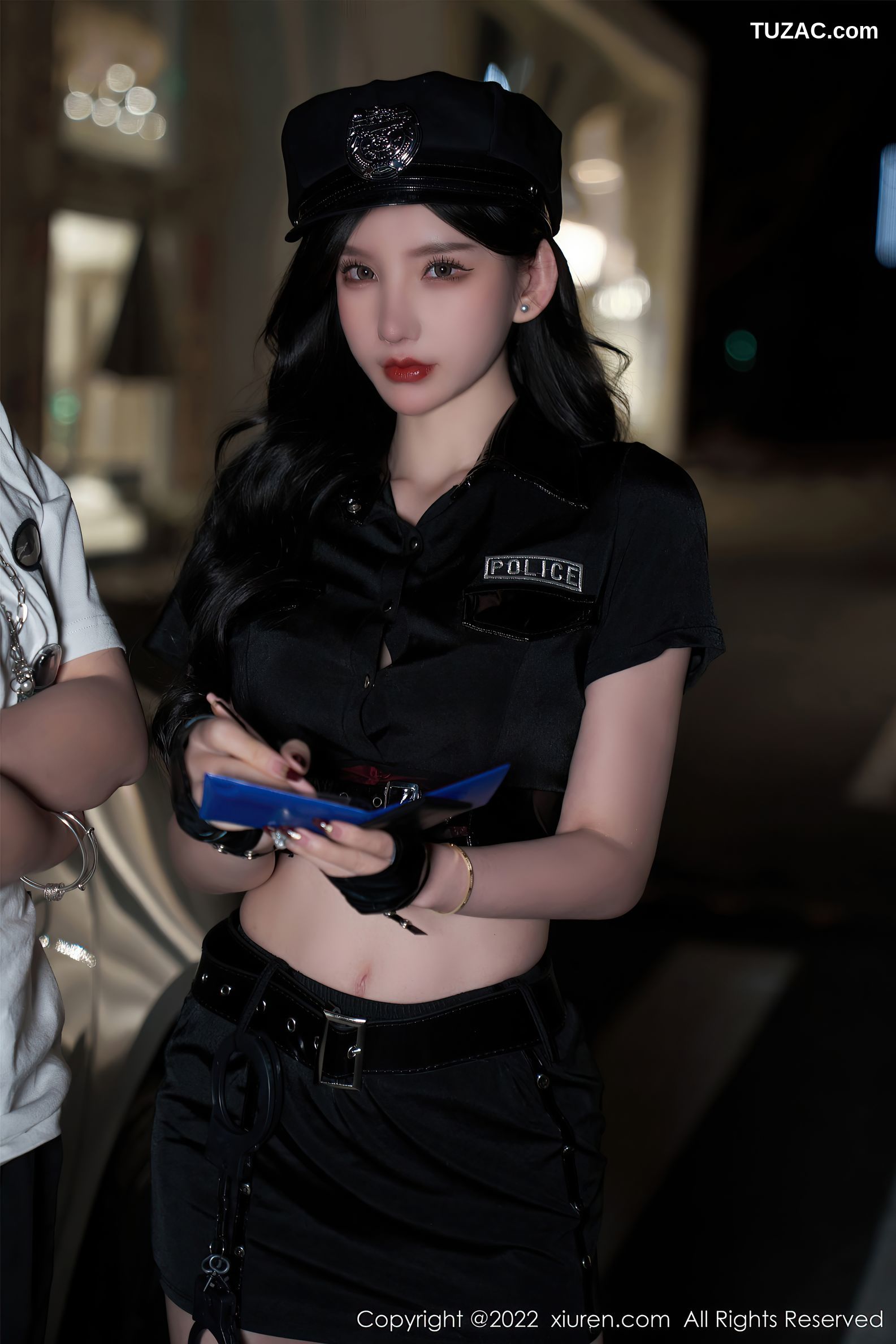 XiuRen秀人网-4741-周于希Sally-女警官主题黑色短裙蕾丝内裤-2022.03.18