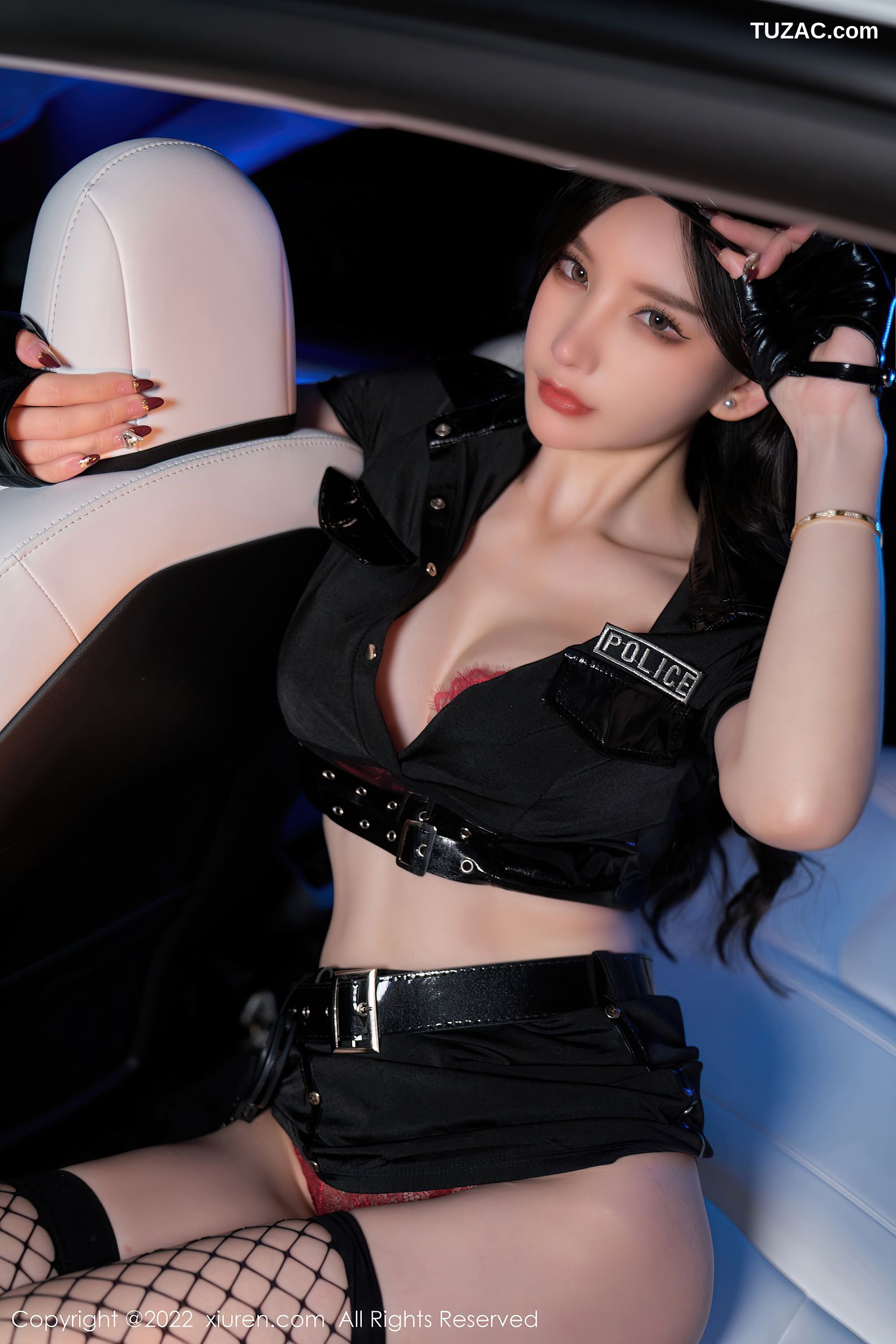 XiuRen秀人网-4741-周于希Sally-女警官主题黑色短裙蕾丝内裤-2022.03.18