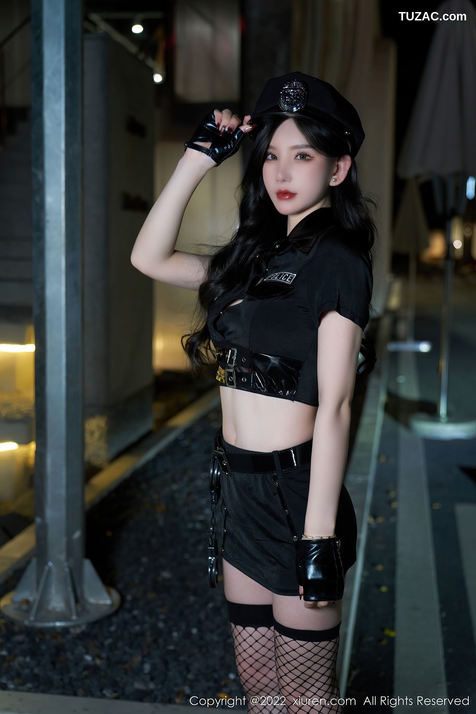 XiuRen秀人网-4741-周于希Sally-女警官主题黑色短裙蕾丝内裤-2022.03.18
