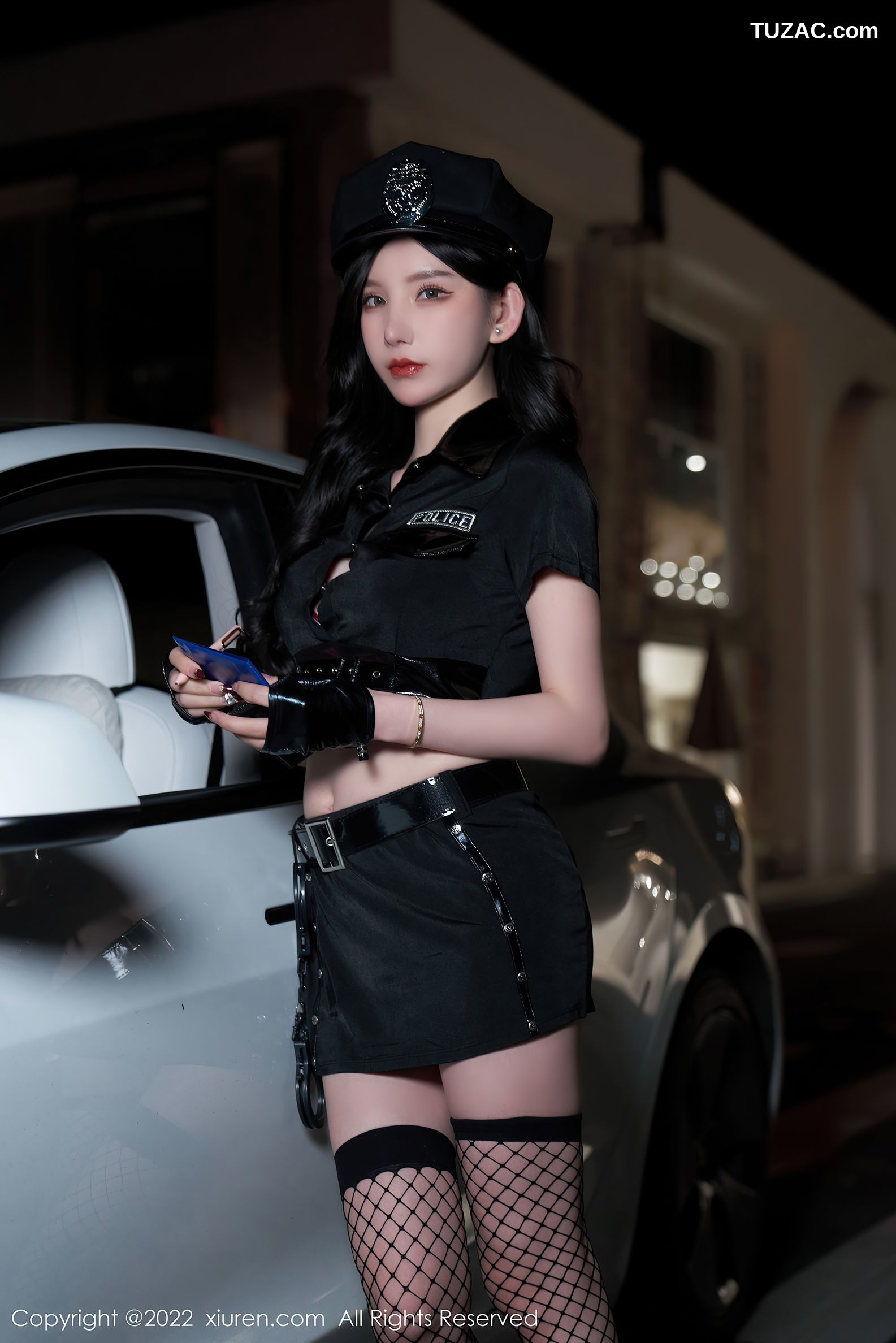 XiuRen秀人网-4741-周于希Sally-女警官主题黑色短裙蕾丝内裤-2022.03.18