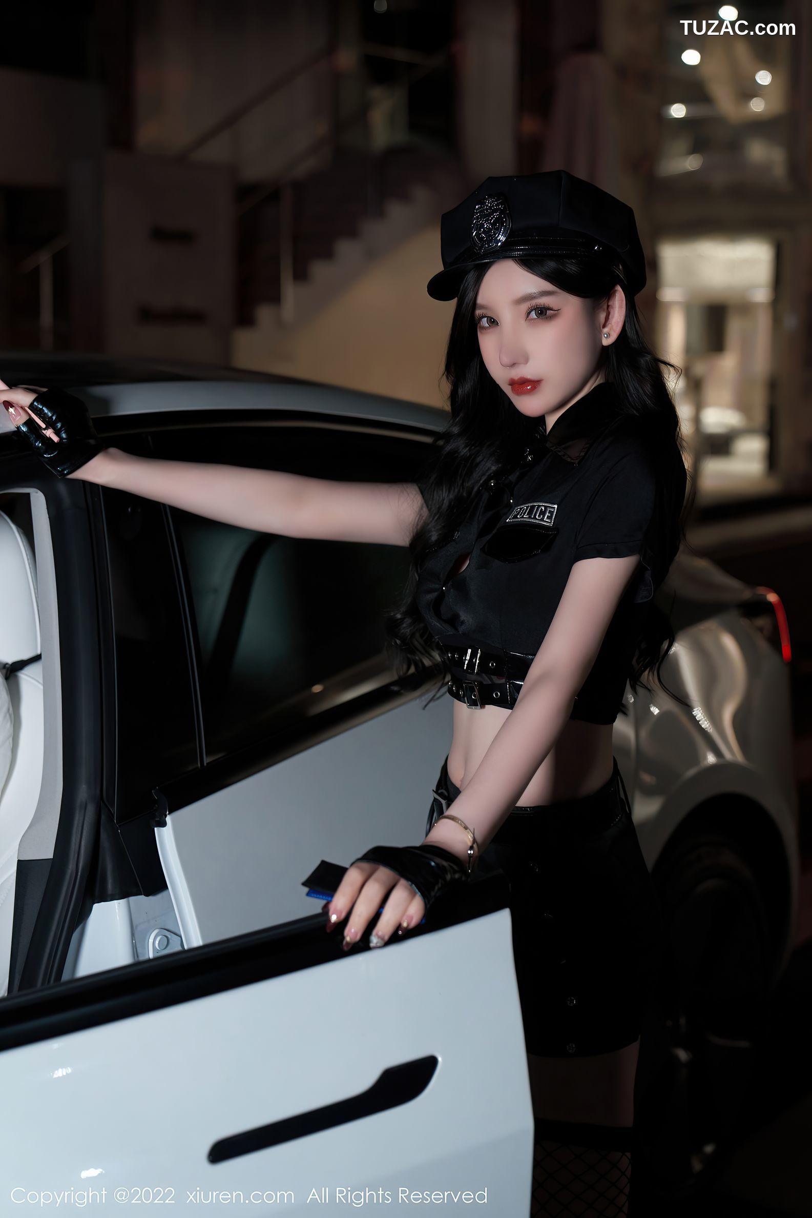 XiuRen秀人网-4741-周于希Sally-女警官主题黑色短裙蕾丝内裤-2022.03.18