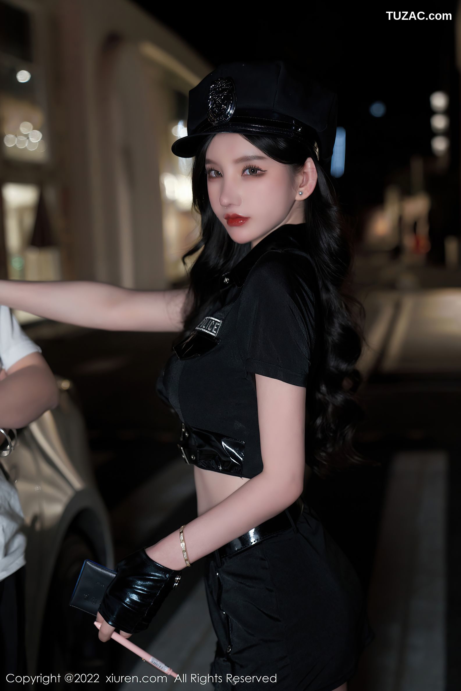 XiuRen秀人网-4741-周于希Sally-女警官主题黑色短裙蕾丝内裤-2022.03.18