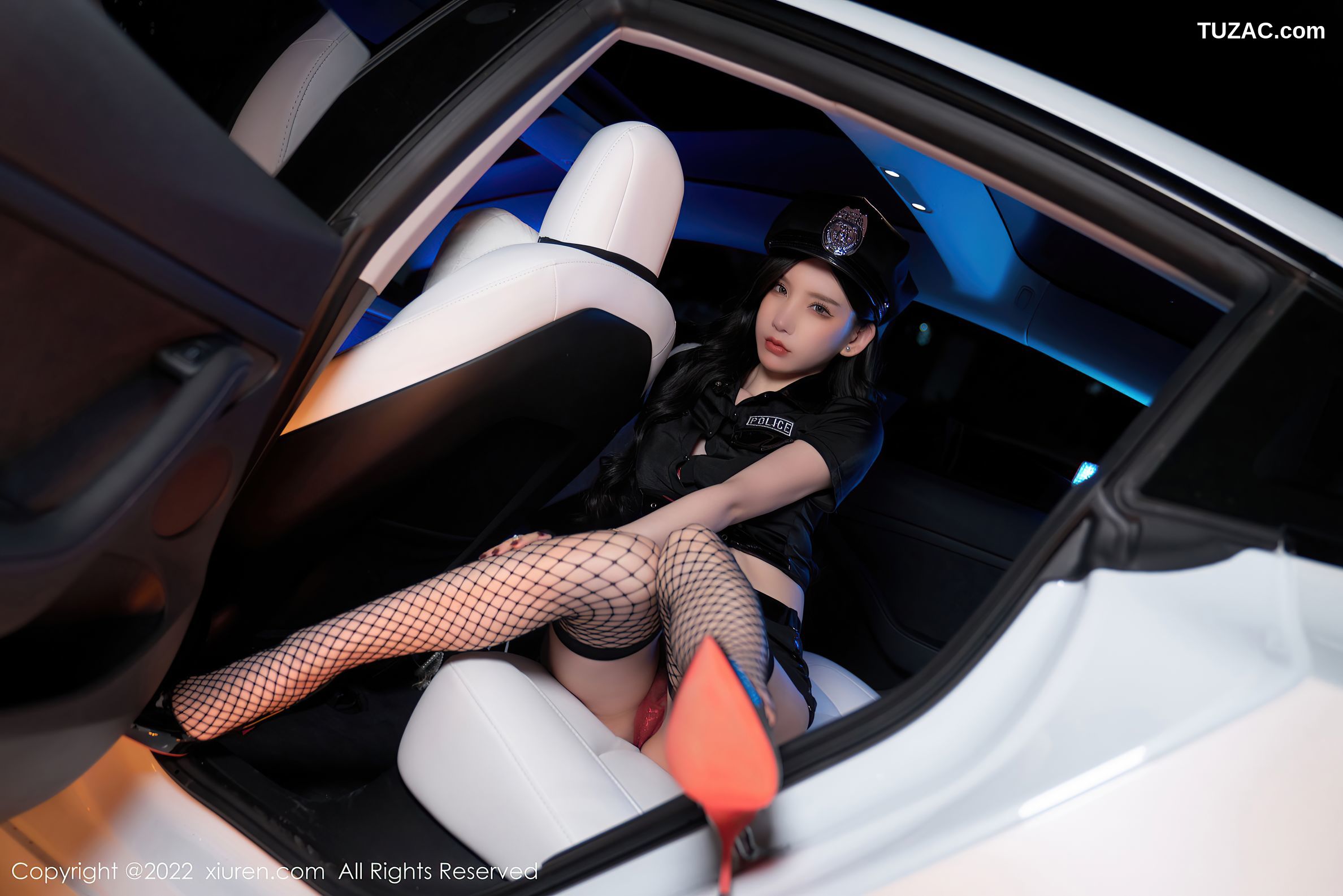 XiuRen秀人网-4741-周于希Sally-女警官主题黑色短裙蕾丝内裤-2022.03.18