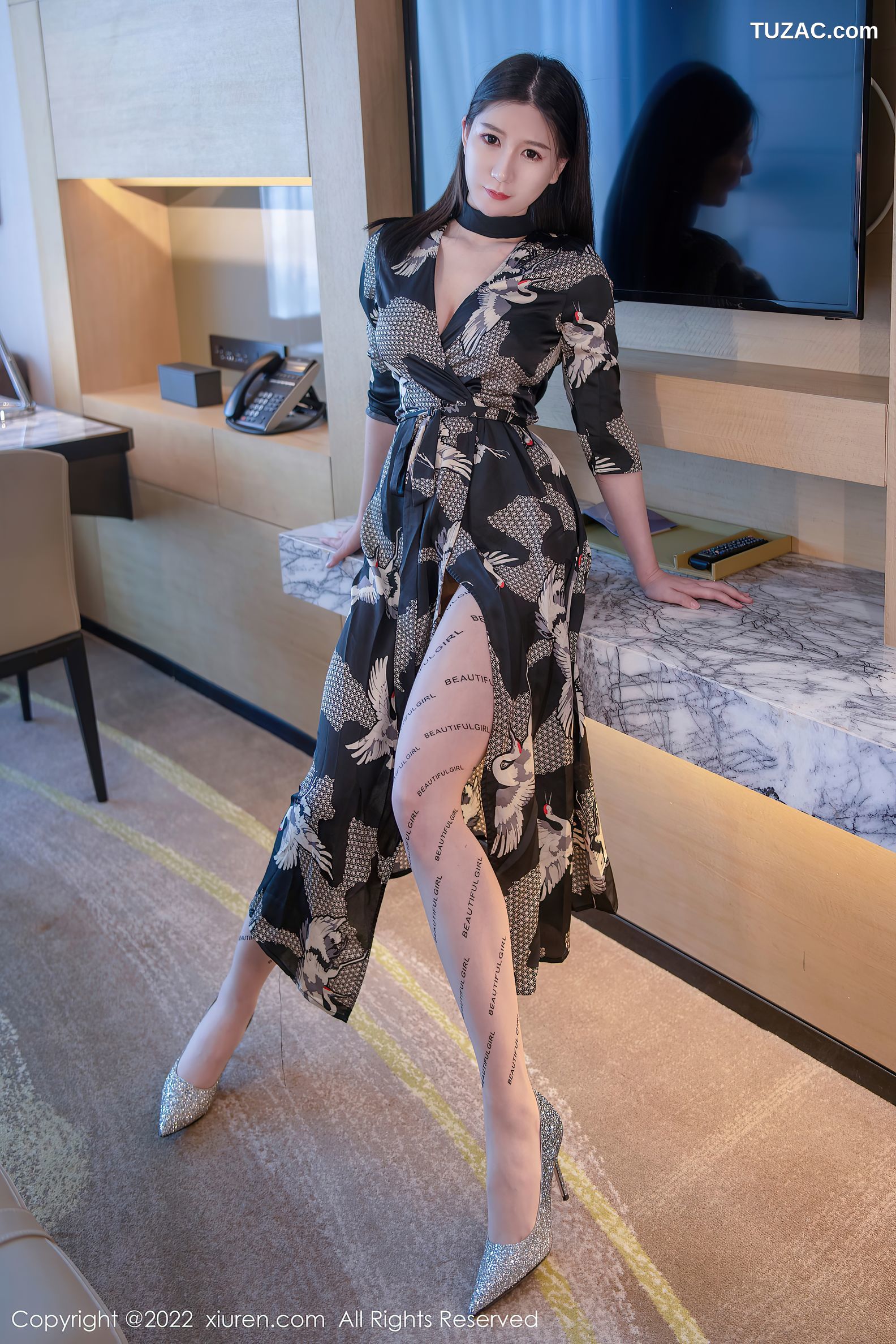 XiuRen秀人网-4759-顾乔楠Cora-性感内衣超薄肉丝-2022.03.23