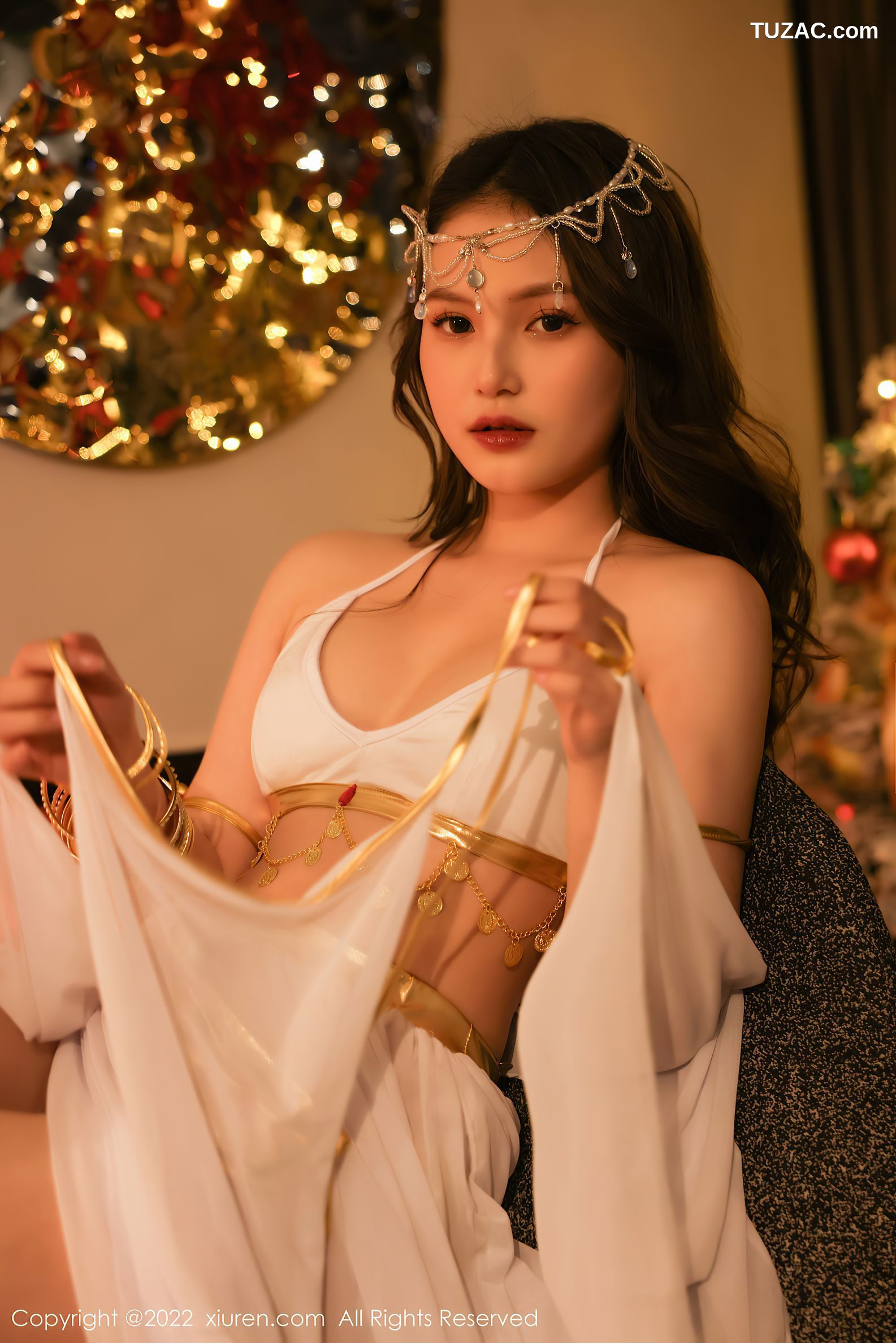 XiuRen秀人网-4787-你的兔妹妹-异域风情主题性感白色长裙白色内衣-2022.03.29