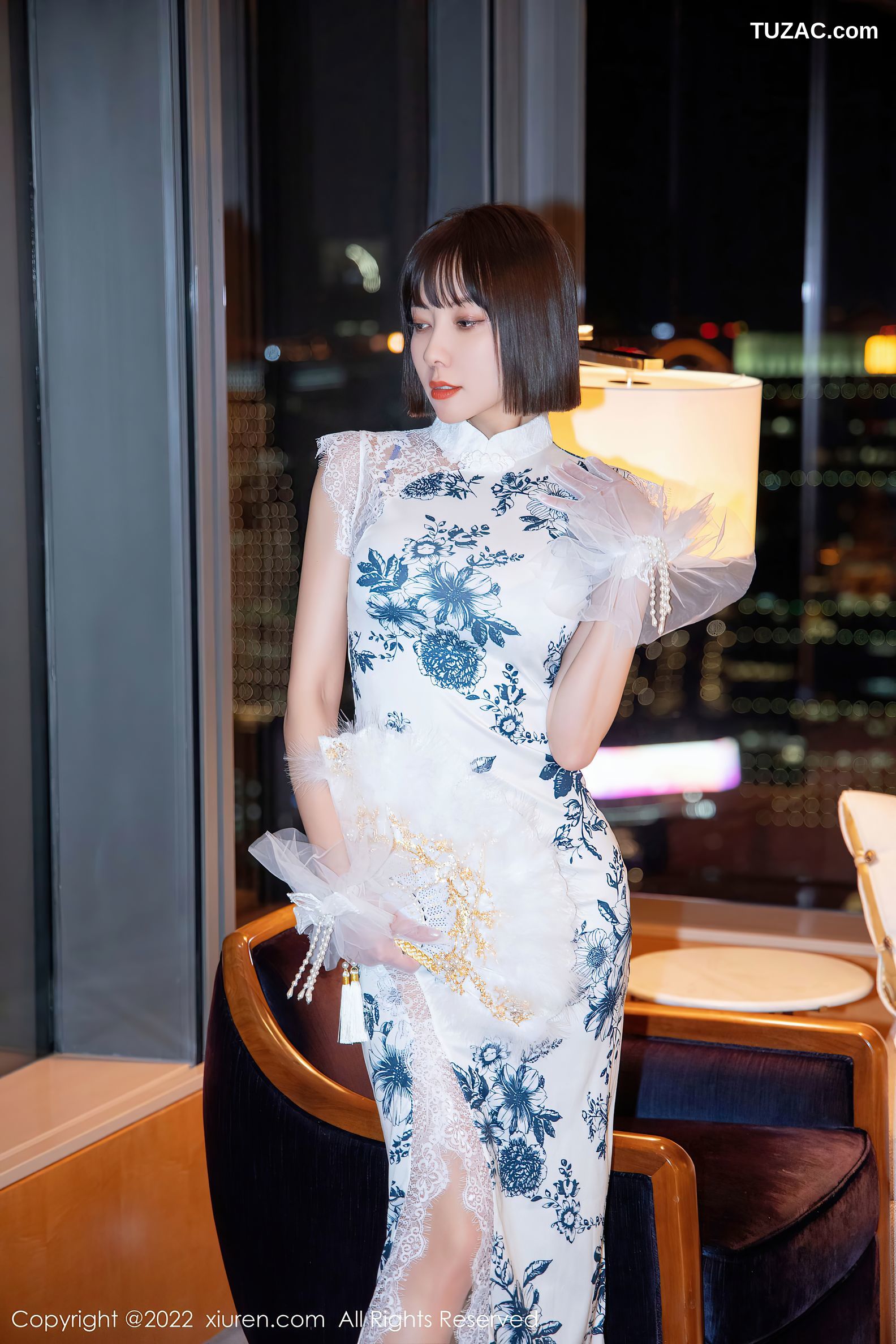 XiuRen秀人网-4955-果儿Victoria-西双版纳旅拍蓝白轻透内衣-2022.05.04